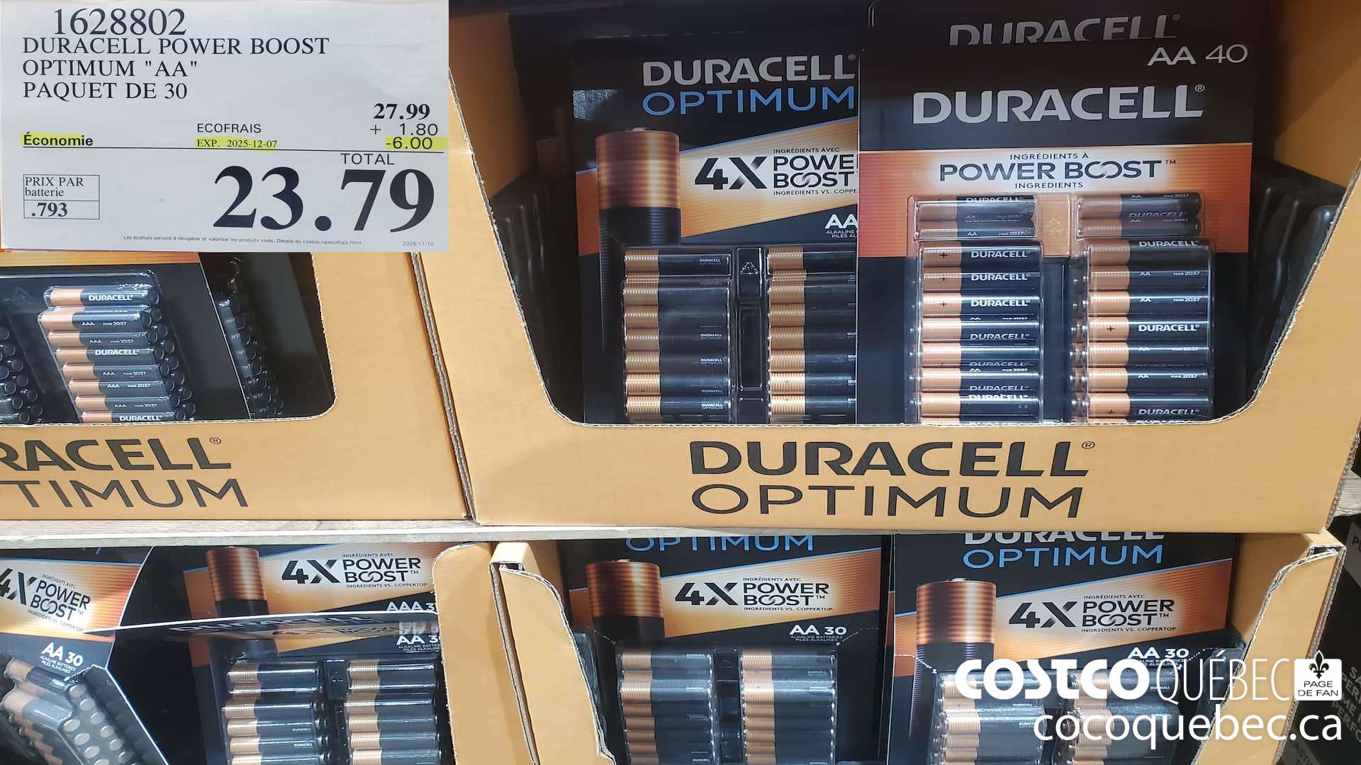 1628802 DURACELL POWER BOOST OPTIMUM 
