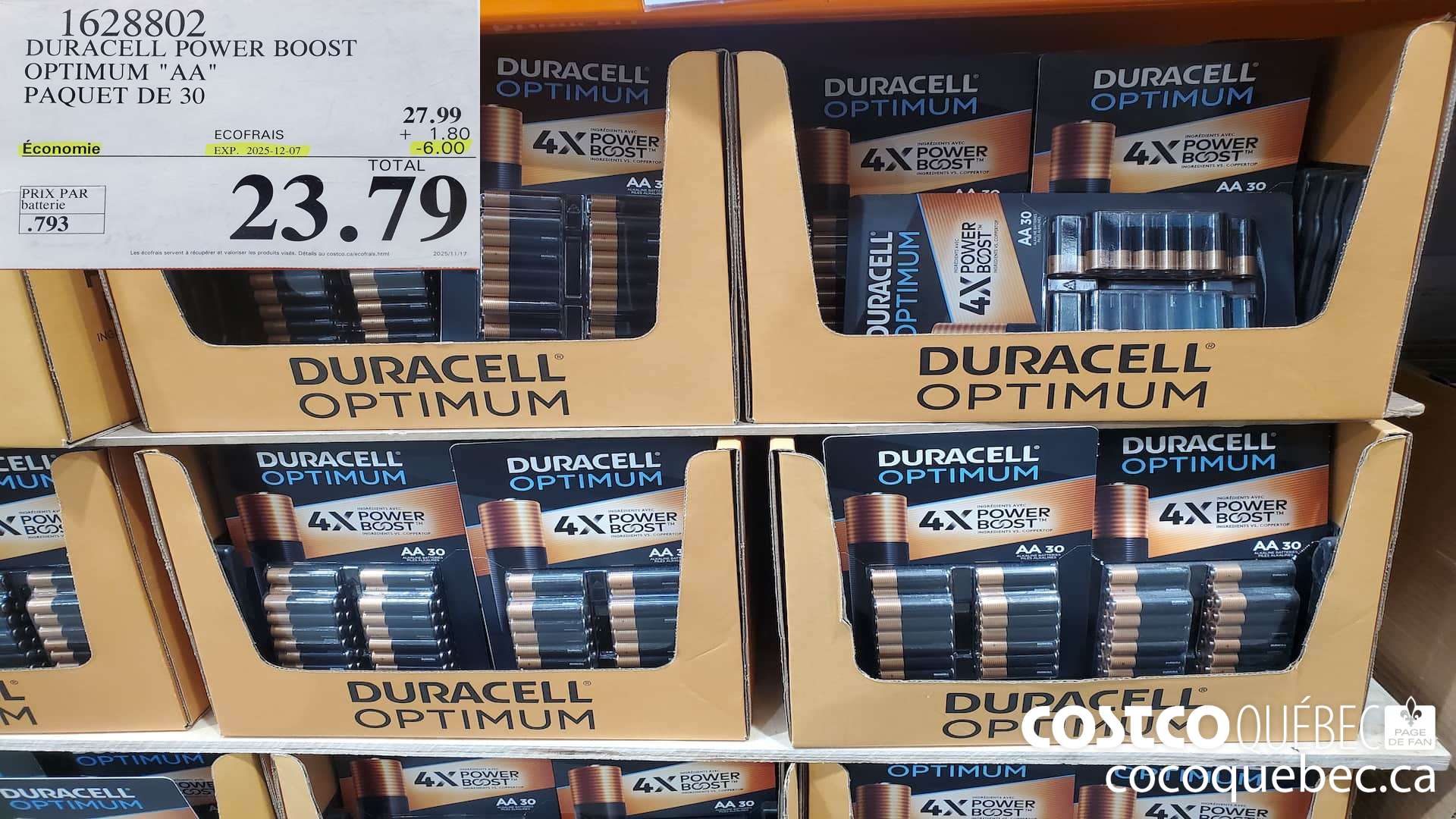 1628802 DURACELL POWER BOOST OPTIMUM 