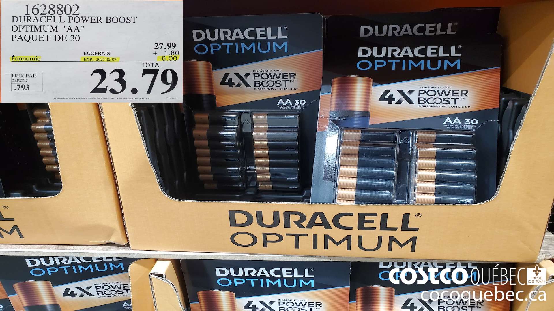 1628802 DURACELL POWER BOOST OPTIMUM 