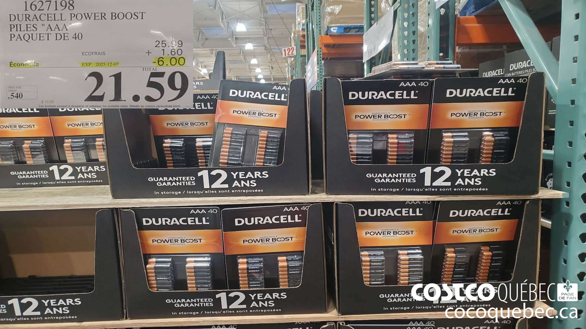 1627198 DURACELL POWER BOOST PILES 