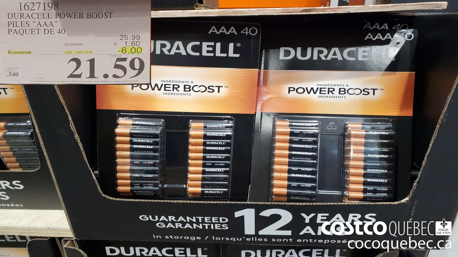 1627198 DURACELL POWER BOOST PILES 
