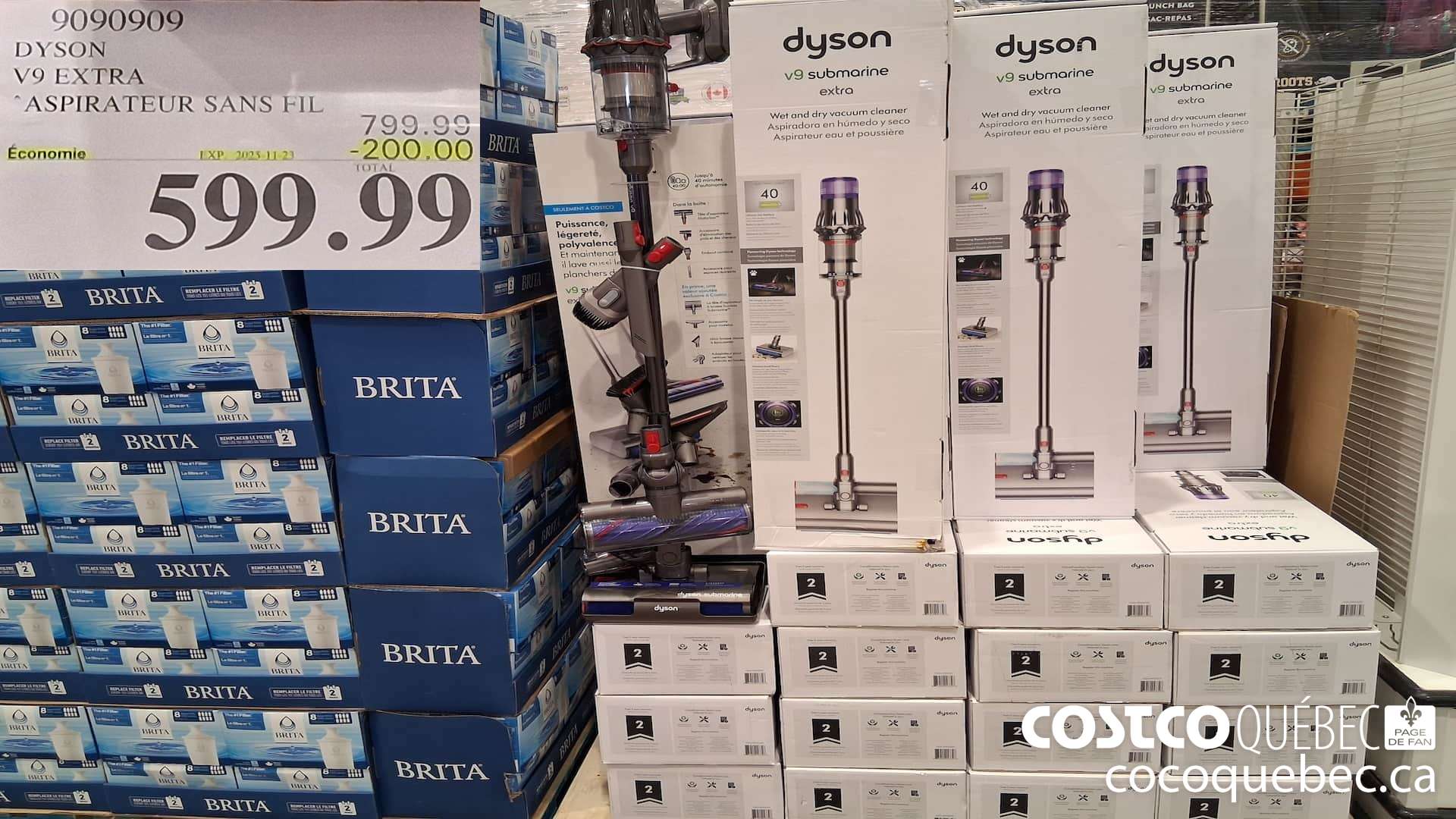 9090909 DYSON V9 EXTRA ASPIRATEUR SANS FIL ($200.00 INSTANT SAVINGS EXPIRES ON 2025-11-23) $599.99