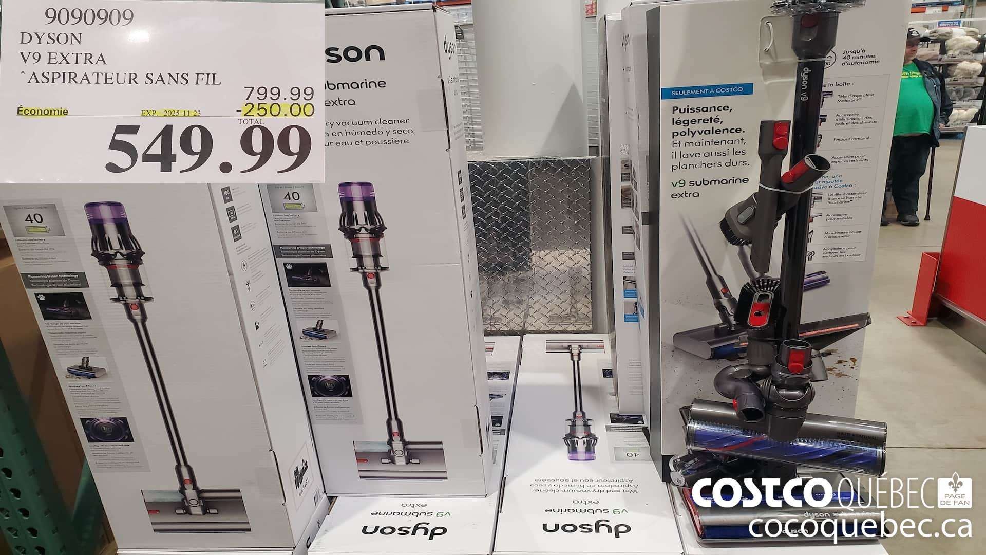 9090909 DYSON V9 EXTRA ASPIRATEUR SANS FIL ($250.00 INSTANT SAVINGS EXPIRES ON 2025-11-23) $549.99