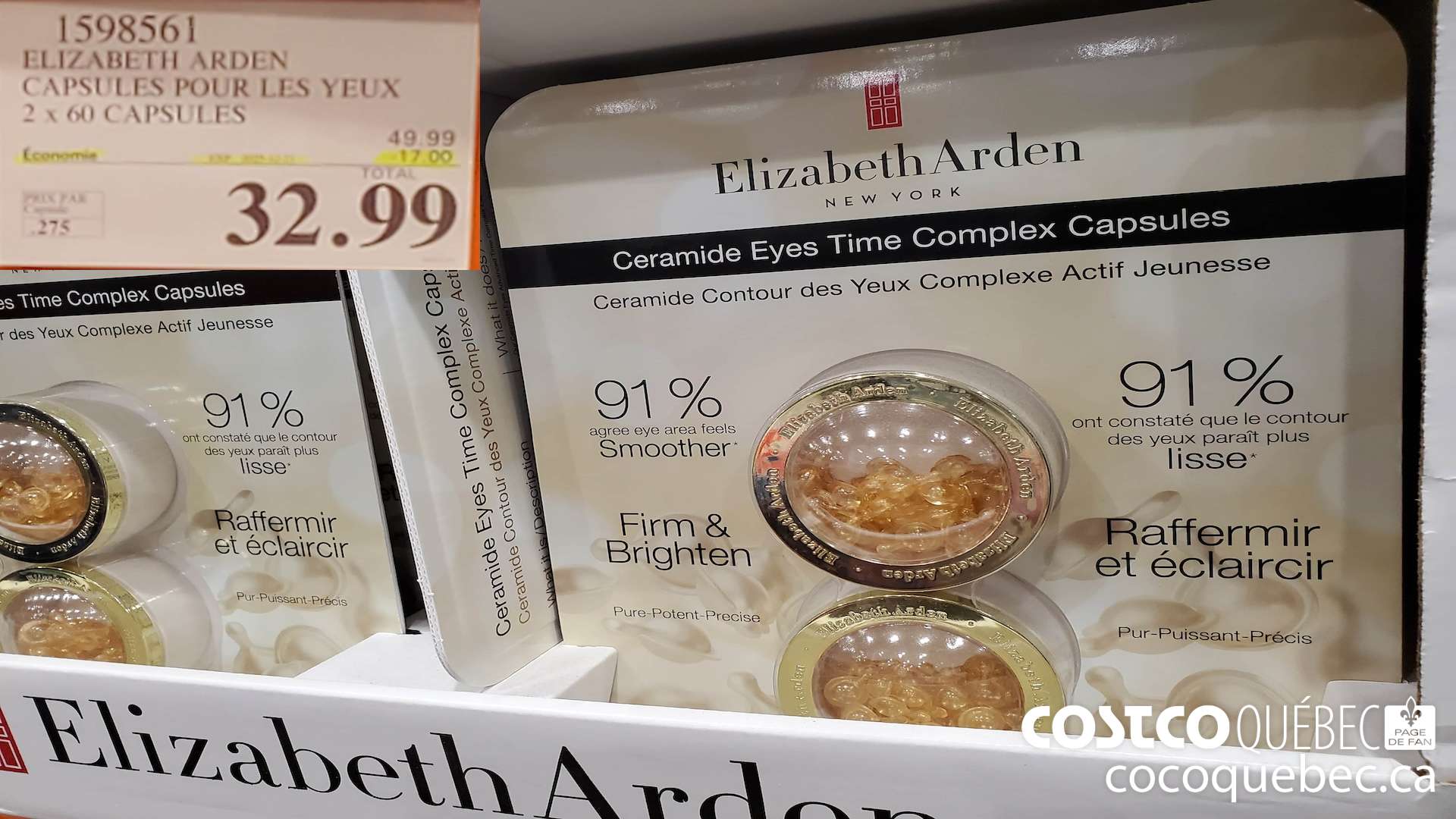 1598561 ELIZABETH ARDEN CAPSULES LES YEUX 2 x 60 CAPSULES  ($17.00 INSTANT SAVINGS EXPIRES ON 2025-12-21) $32.99