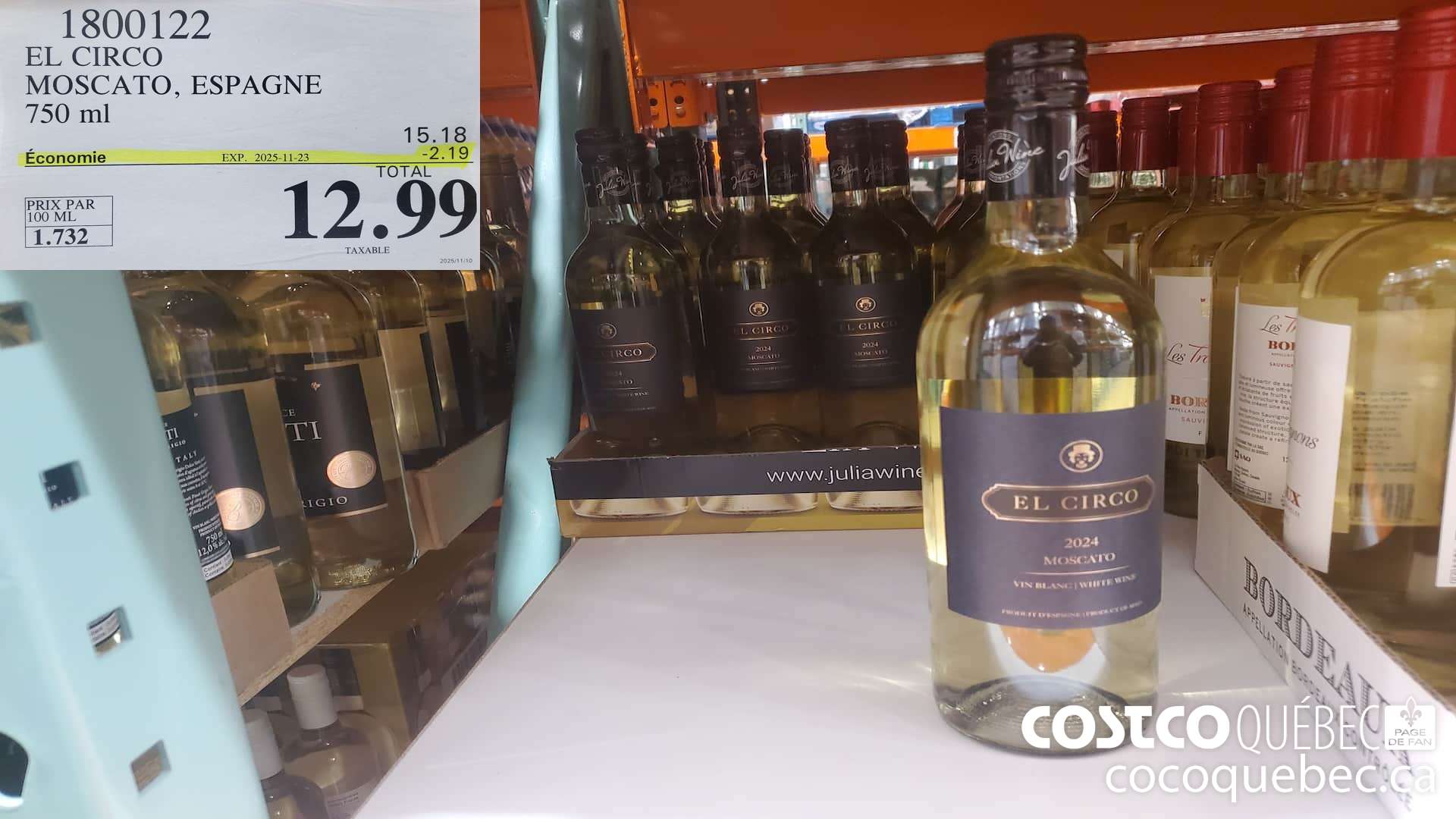1800122 EL CIRCO MOSCATO, ESPAGNE  ($2.19 INSTANT SAVINGS EXPIRES ON 2025-11-23) $12.99