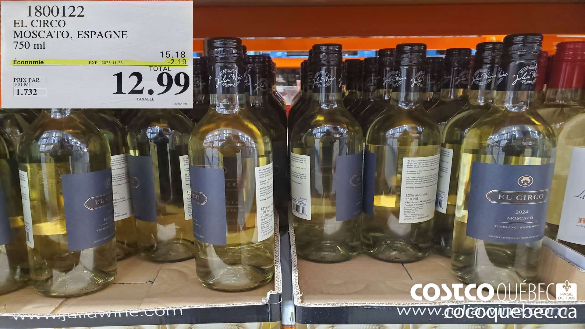 1800122 EL CIRCO MOSCATO, ESPAGNE  ($2.19 INSTANT SAVINGS EXPIRES ON 2025-11-23) $12.99