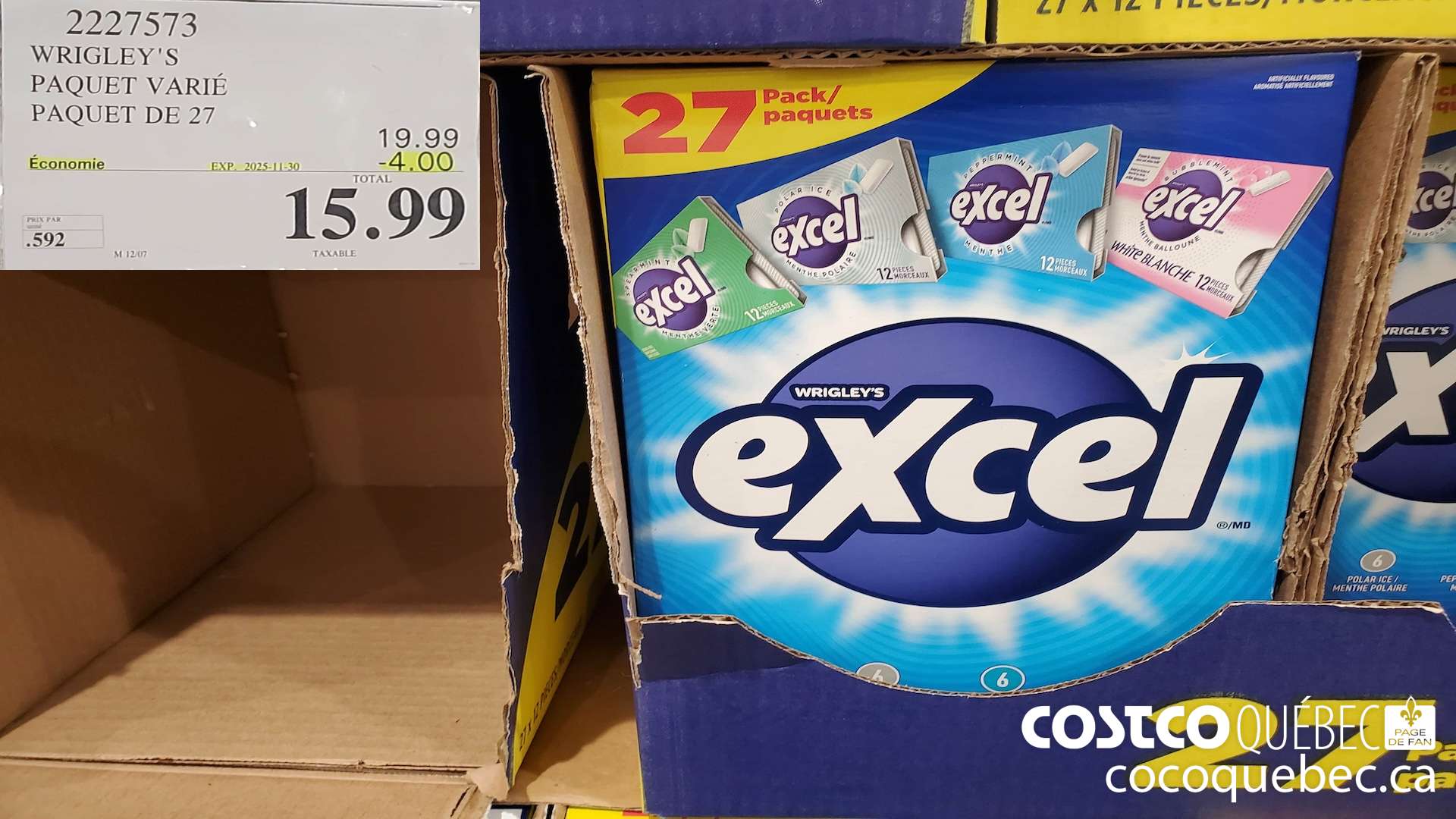 2227573 EXCEL PAQUET VARIE PAQUET DE 27  ($4.00 INSTANT SAVINGS EXPIRES ON 2025-11-30) $15.99