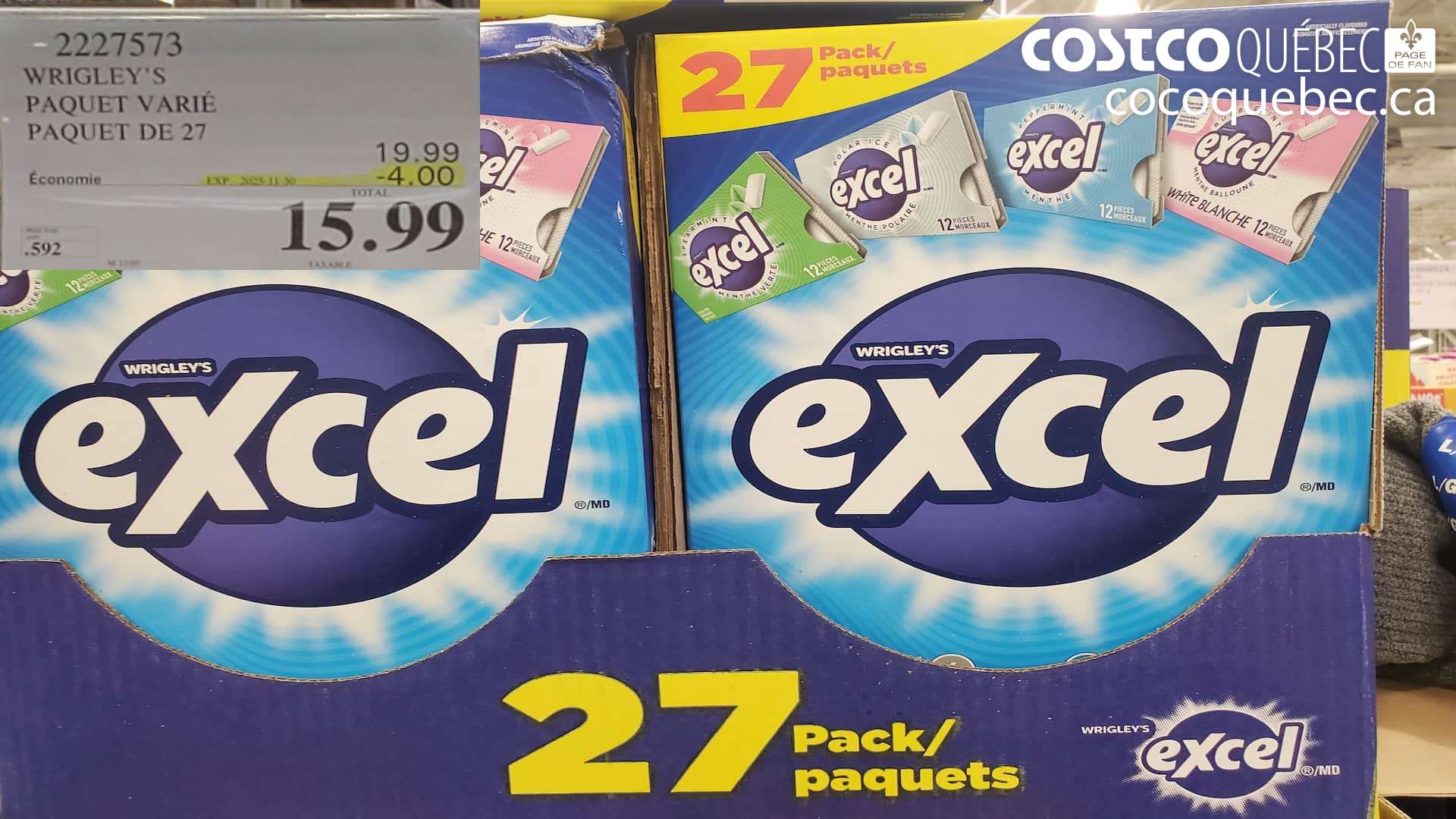 2227573 EXCEL PAQUET VARIE PAQUET DE 27  ($4.00 INSTANT SAVINGS EXPIRES ON 2025-11-30) $15.99