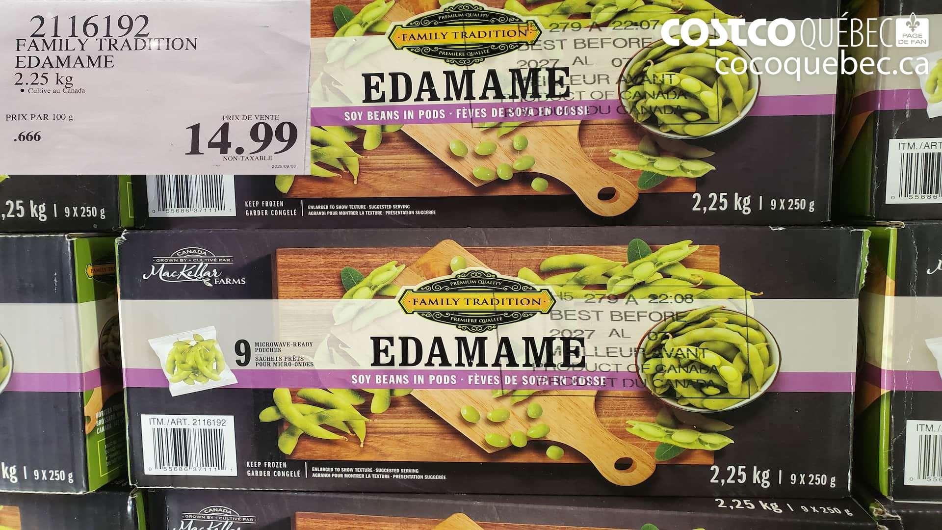 2116192 FAMILY TRADITION EDAMAME 2.25 kg $14.99