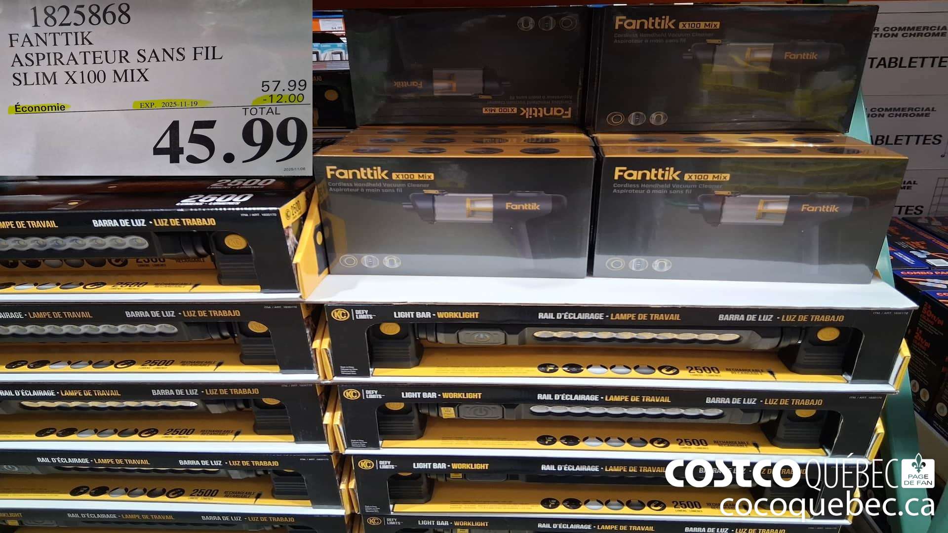 1825868 FANTTIK ASPIRATEUR SANS FIL SLIM X100 MIX ($12.00 INSTANT SAVINGS EXPIRES ON 2025-11-19) $45.99