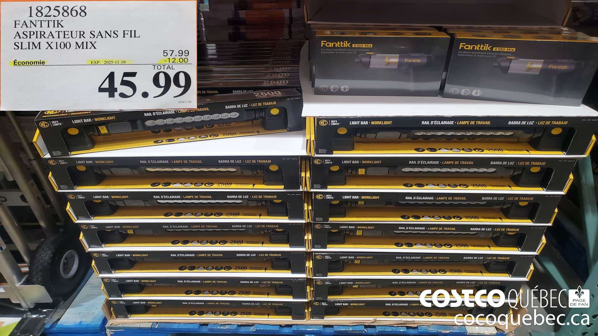 1825868 FANTTIK ASPIRATEUR SANS FIL SLIM X100 MIX ($12.00 INSTANT SAVINGS EXPIRES ON 2025-11-19) $45.99