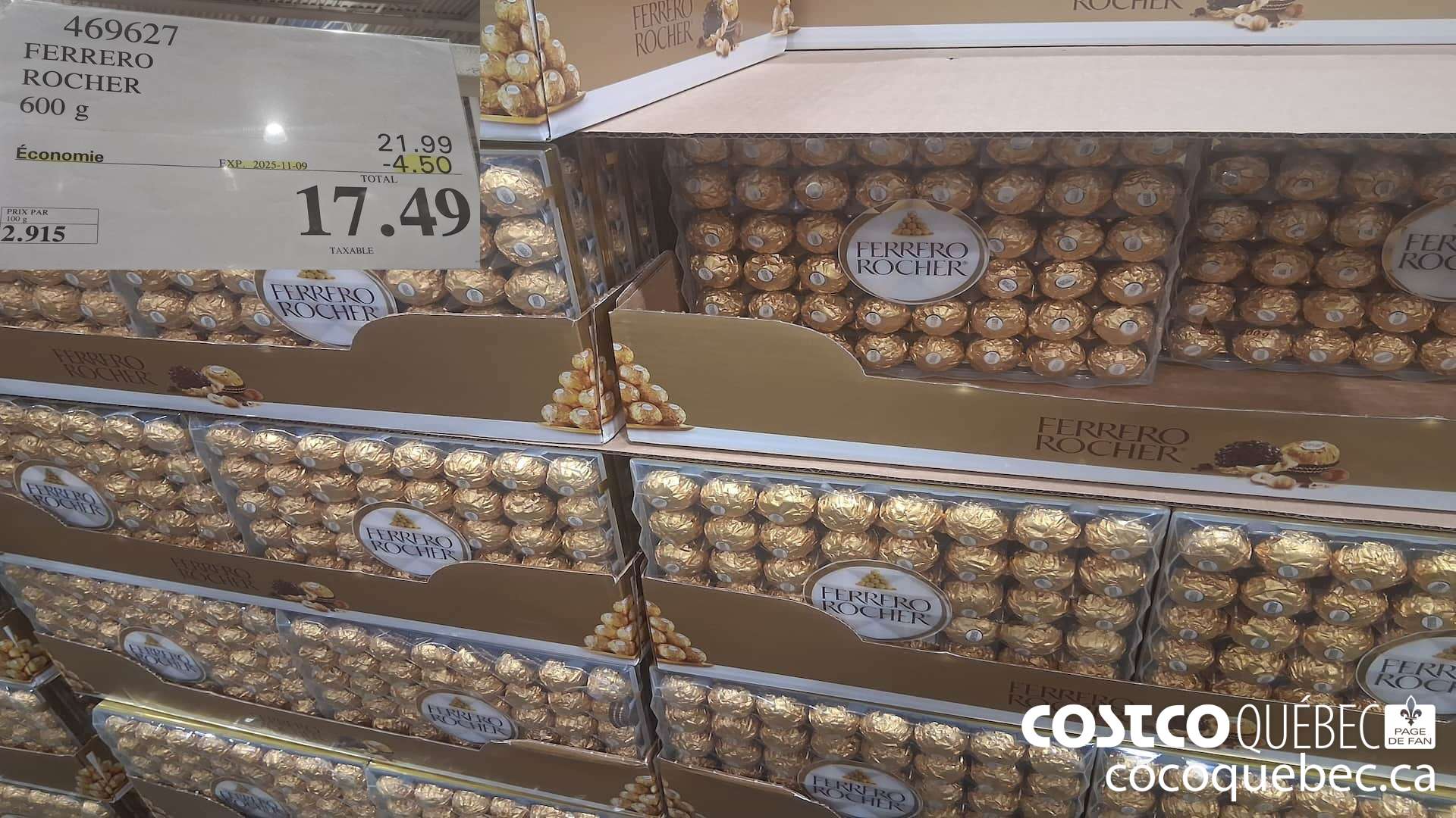 469627 FERRERO ROCHER 600 G  ($4.50 INSTANT SAVINGS EXPIRES ON 2025-11-09) $17.49