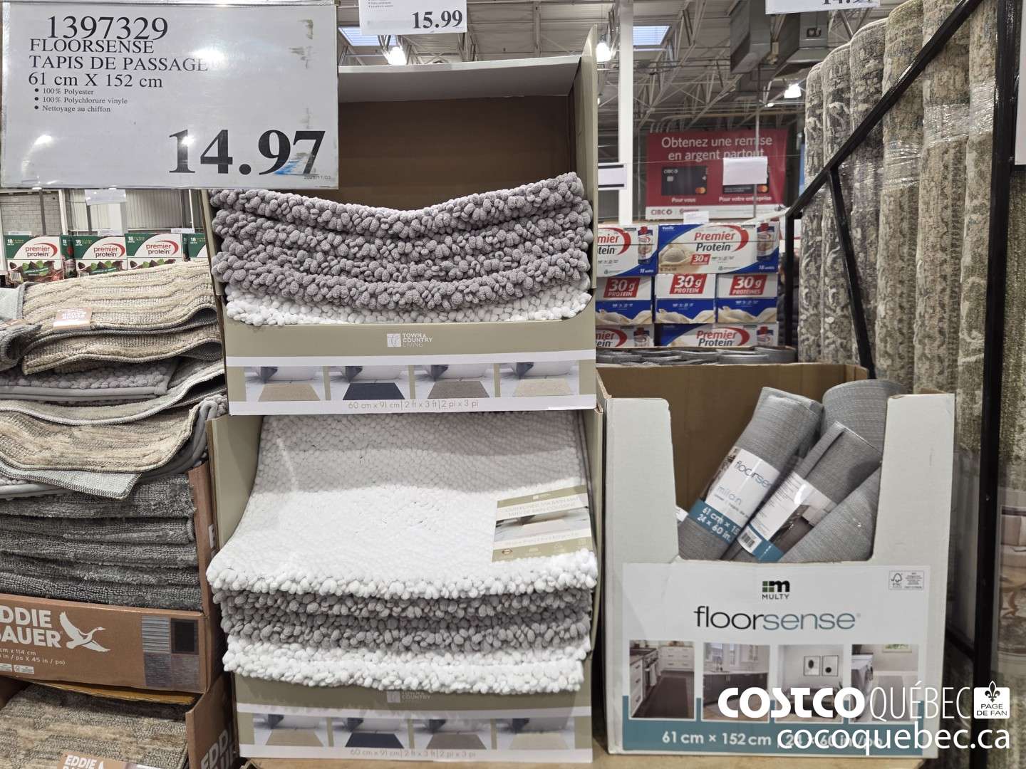 1397329 FLOORSENSE TAPIS DE PASSAGE 61 CM X 152 CM $14.97