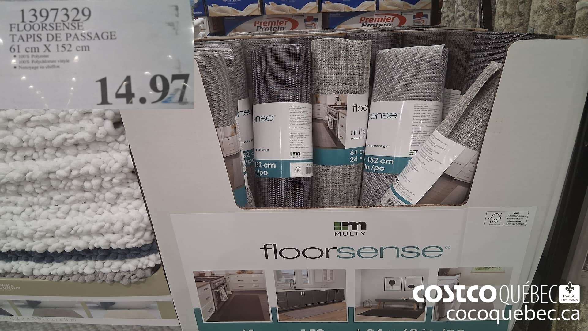 1397329 FLOORSENSE TAPIS DE PASSAGE 61 CM X 152 CM $14.97
