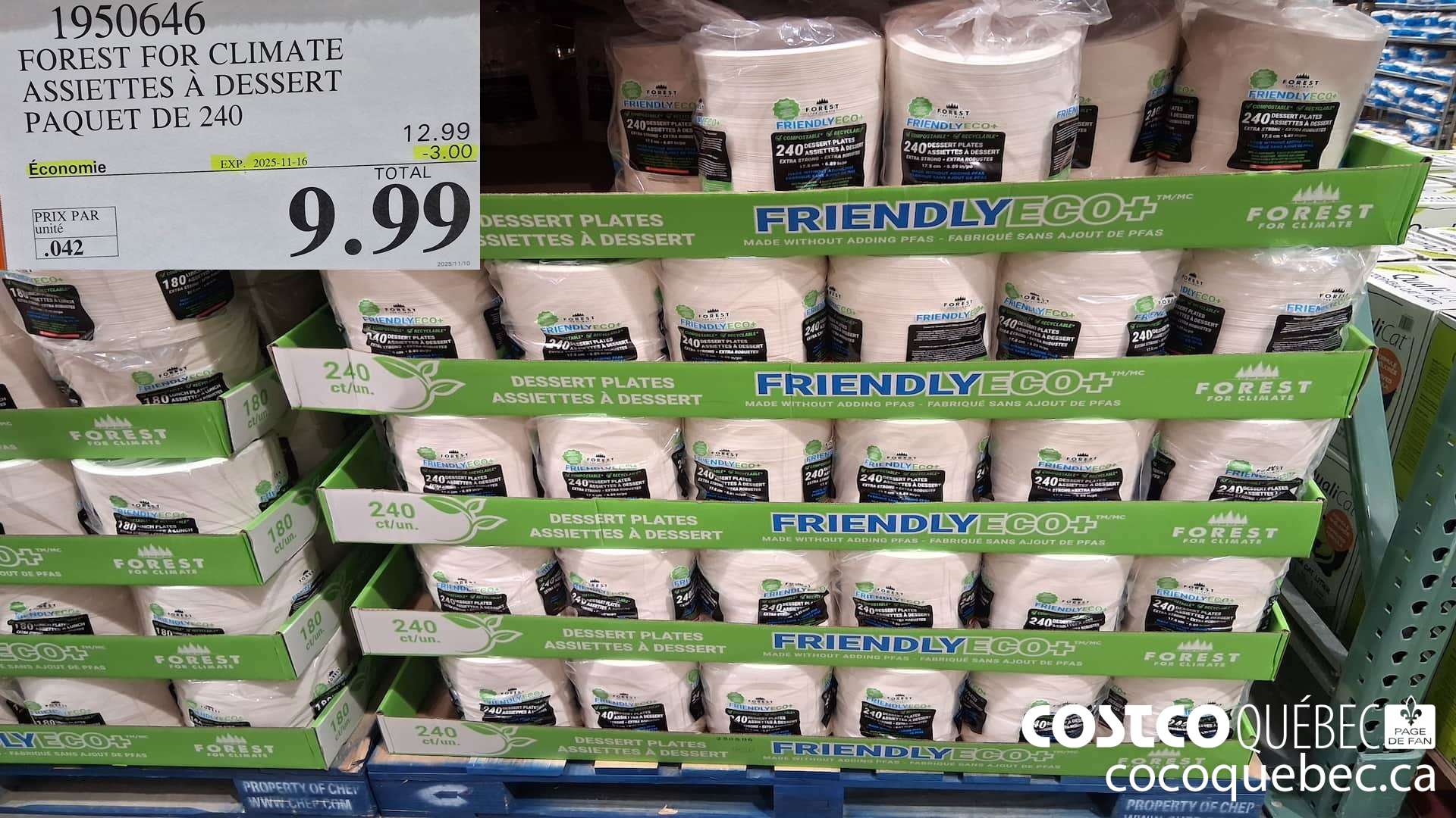 1950646 FOREST FOR CLIMATE ASSIETTES A DESSERT PAQUET DE 240 ($3.00 INSTANT SAVINGS EXPIRES ON 2025-11-16) $9.99