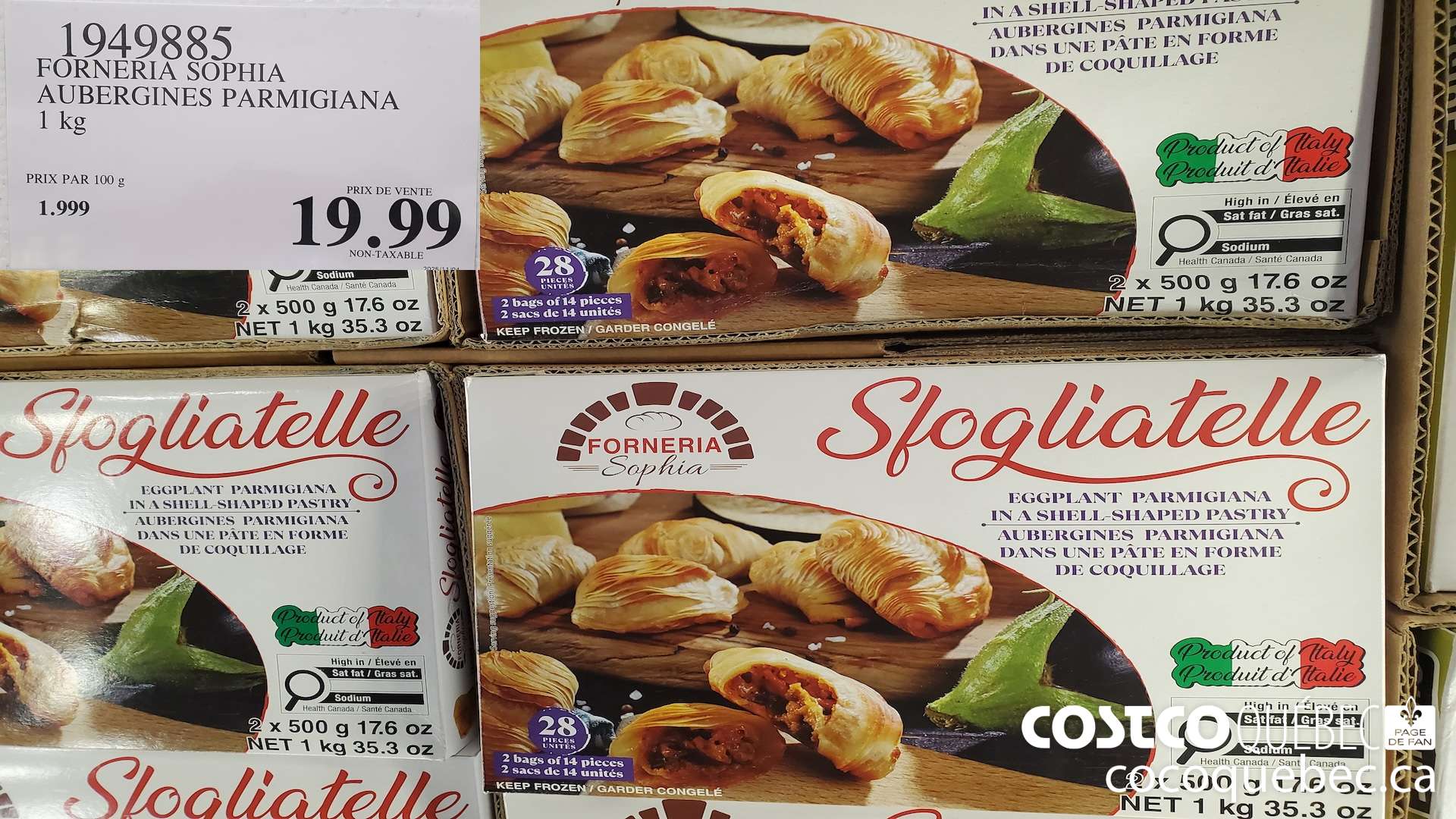 1949885 FORNERIA SOPHIA AUBERGINES PARMIGIANA 1 kg $19.99