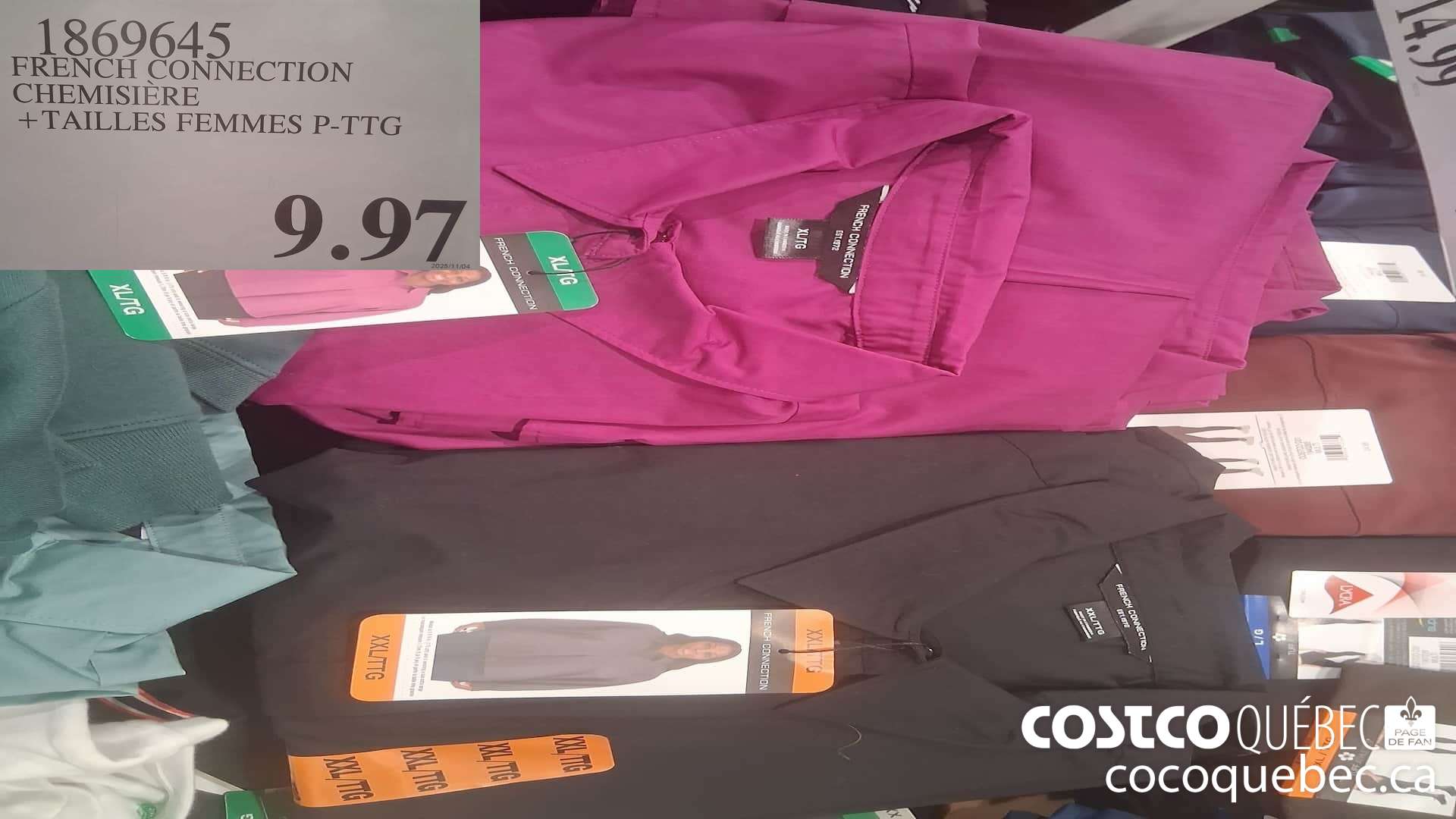 1868645 FRENCH CONNECTION CHEMISIERE TAILLES FEMMES P-TTG $9.97