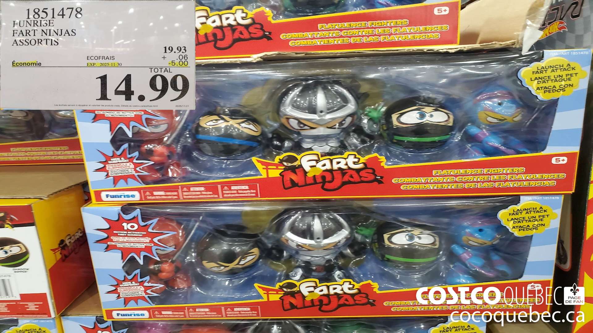 1851478 FUNRISE FART NINJAS ASSORTIS ($5.00 INSTANT SAVINGS EXPIRES ON 2025-11-30) $14.99