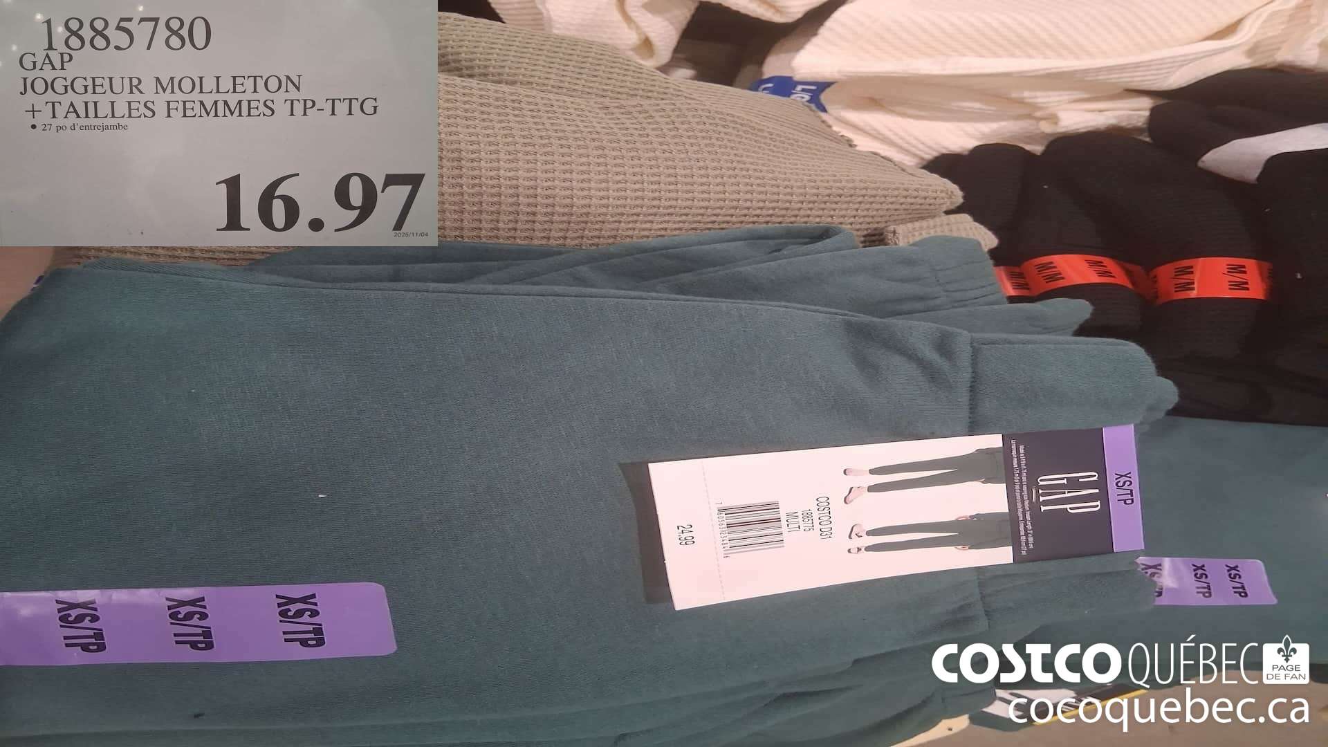 1885780 GAP JOGGEUR MOLLETON TAILLES FEMMES TP-TTG $16.97