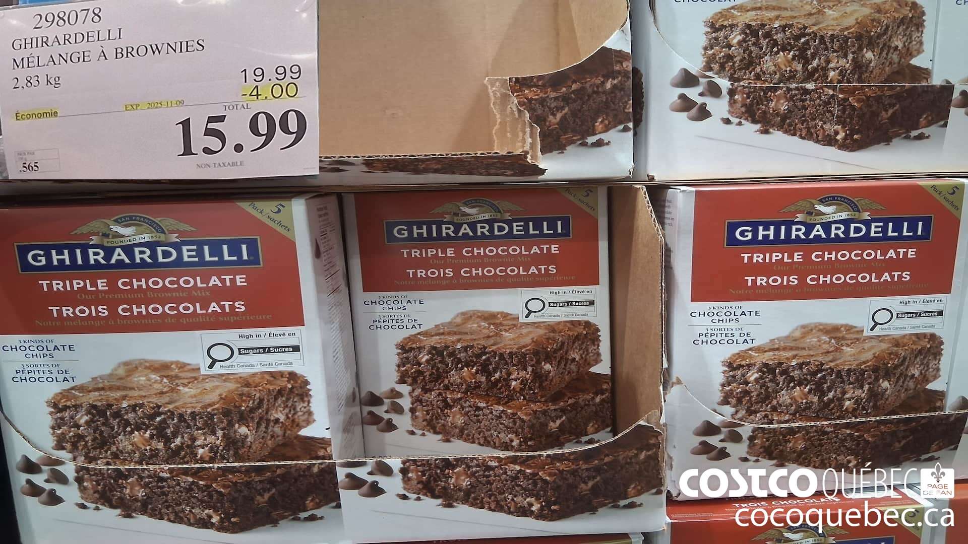 298078 GHIRARDELLI MELANGE A BROWNIES 2,83KG ($4.00 INSTANT SAVINGS EXPIRES ON 2025-11-09) $15.99