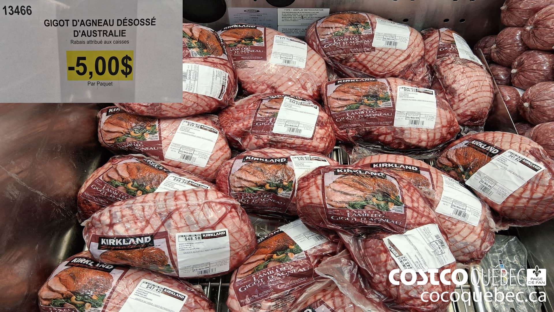 13466 GIGOT D'AGNEAU DESOSSE D'AUSTRALIE  ($5.00 INSTANT SAVINGS)