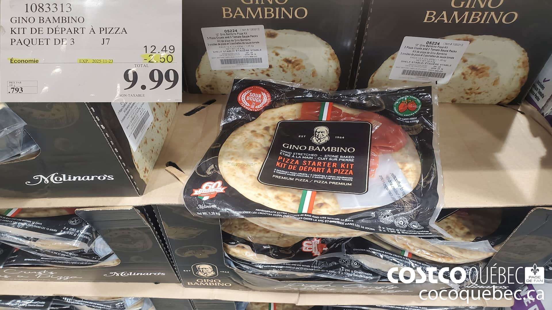 1083313 GINO BAMBINO KIT DE DEPART A PIZZA PAQUET DE 3  ($2.50 INSTANT SAVINGS EXPIRES ON 2025-11-23) $9.99