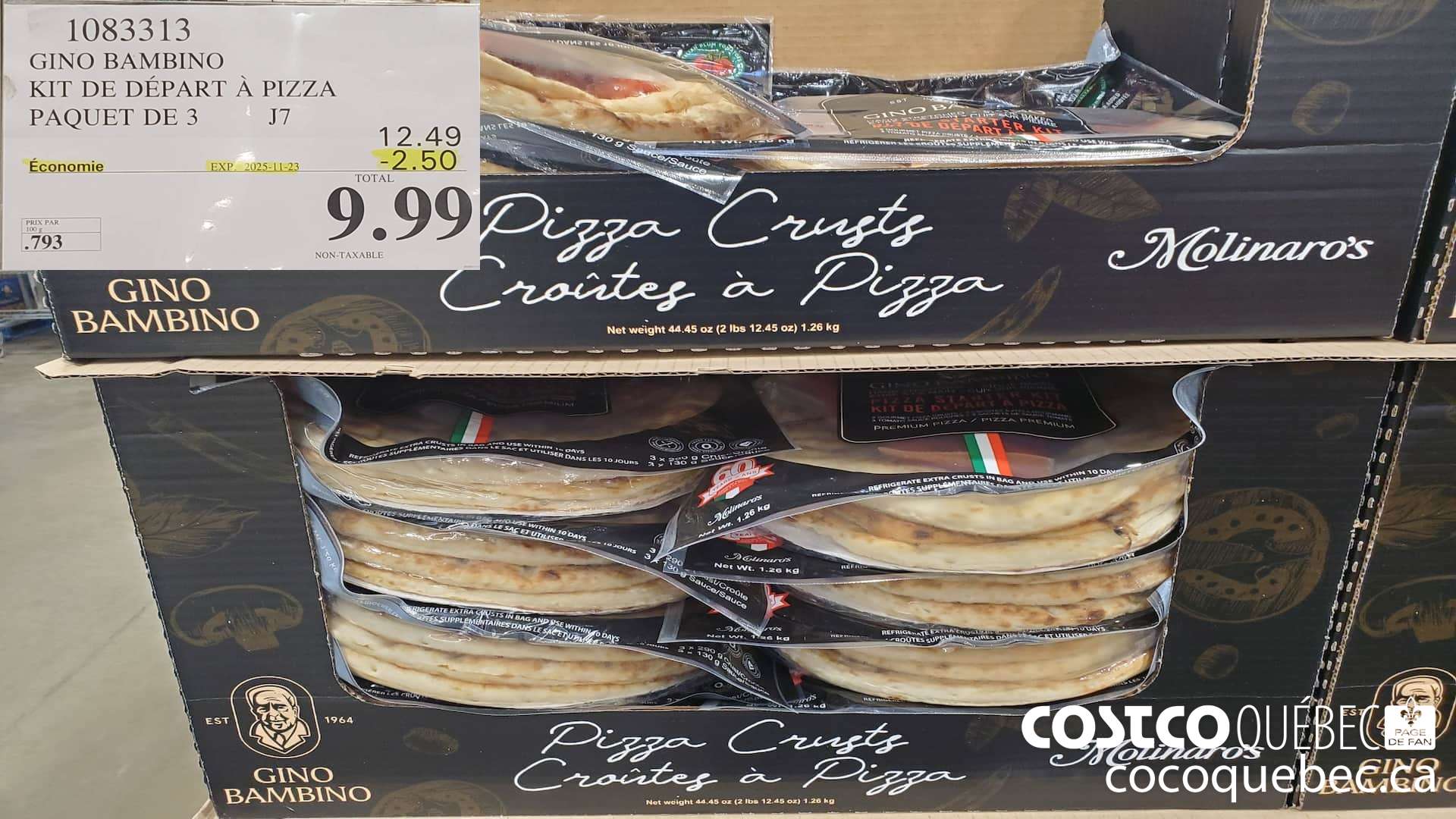 1083313 GINO BAMBINO KIT DE DEPART A PIZZA PAQUET DE 3  ($2.50 INSTANT SAVINGS EXPIRES ON 2025-11-23) $9.99