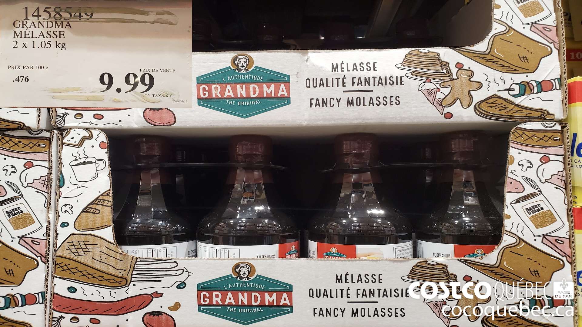 1458549 GRANDMA MELASSE 2 X 1.05 KG $9.99