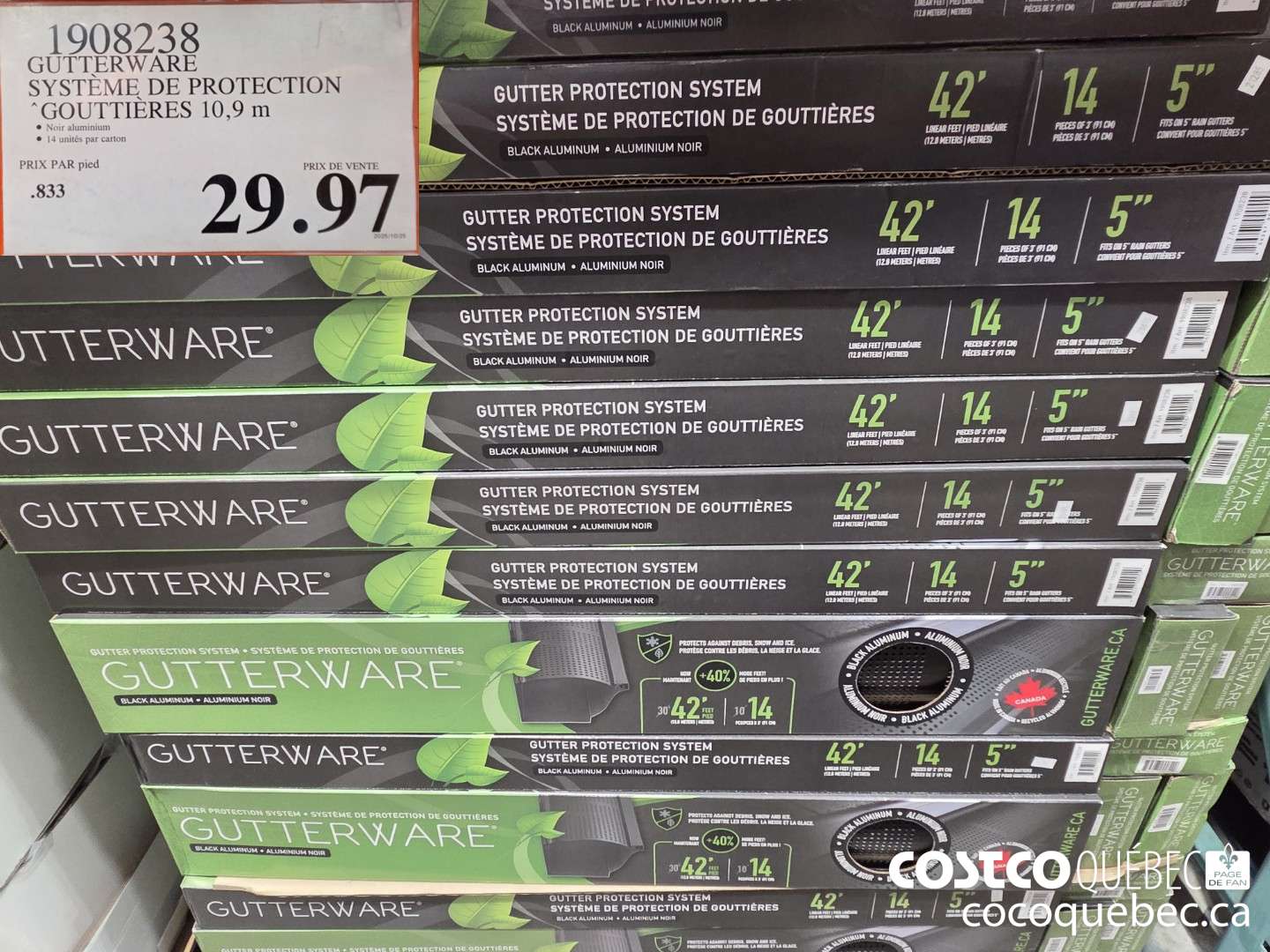 1908238 GUTTERWARE SYSTEME DE PROTECTION GOUTTIERES 10,9 m  $29.97