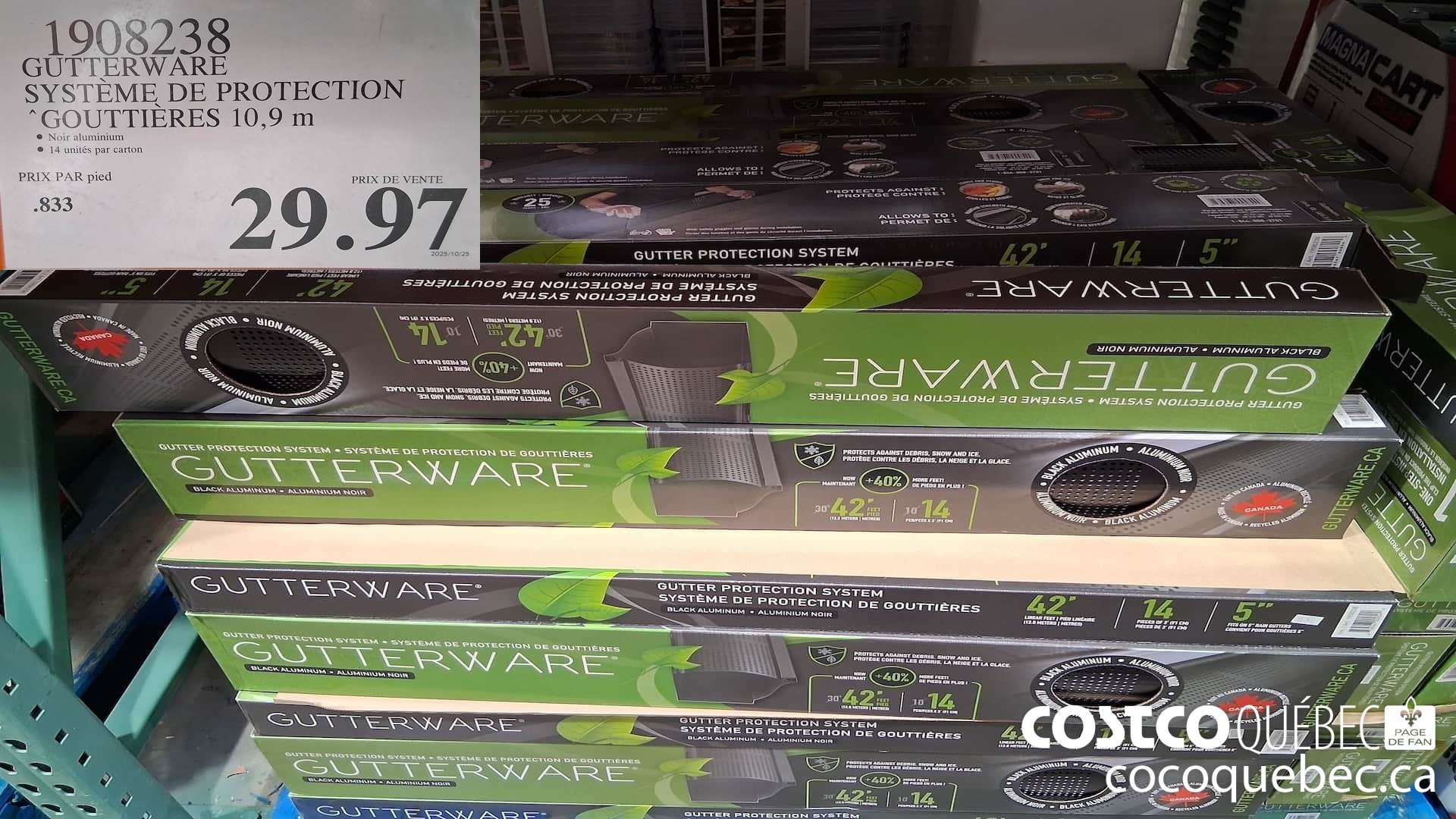 1908238 GUTTERWARE SYSTEME DE PROTECTION GOUTTIERES 10,9 m  $29.97