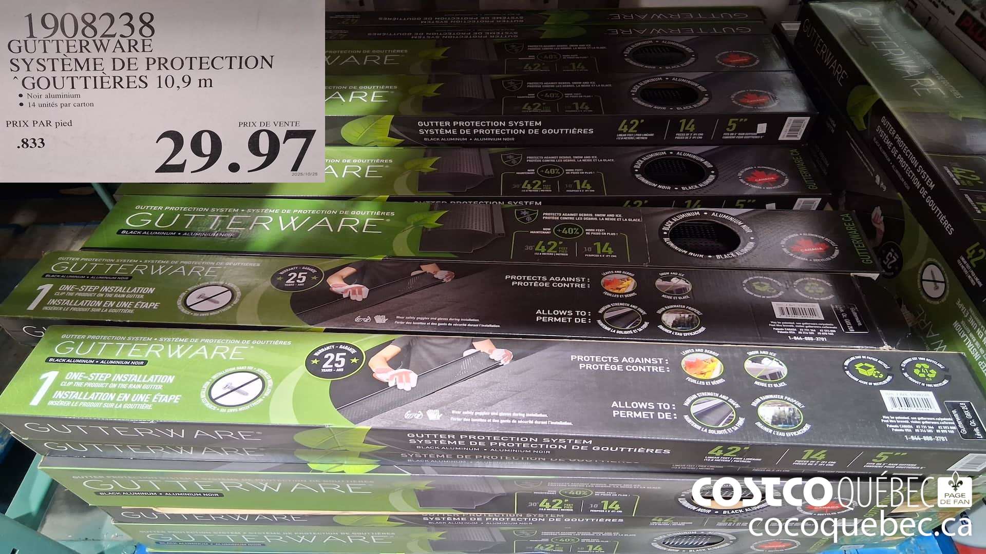 1908238 GUTTERWARE SYSTEME DE PROTECTION GOUTTIERES 10,9 m  $29.97