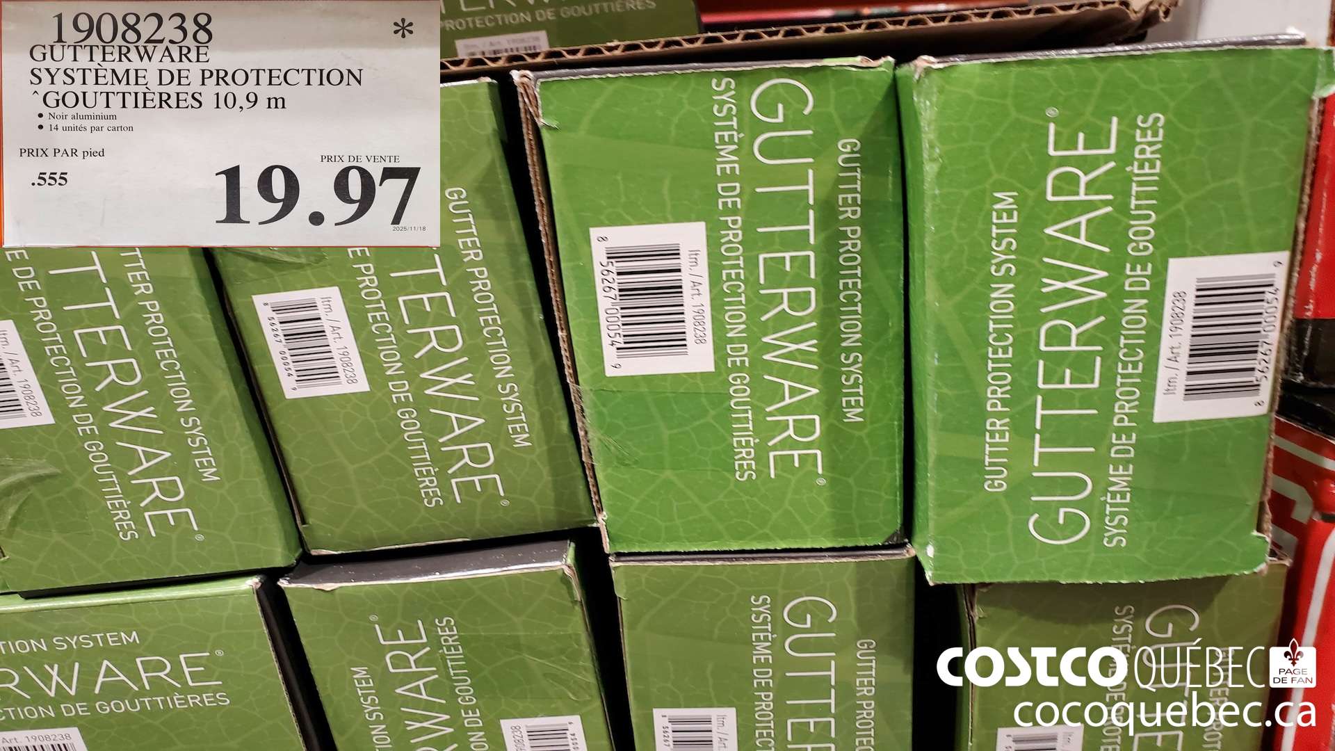 1908238 GUTTERWARE SYSTEME DE PROTECTION GOUTTIERES 10,9 m  $19.97