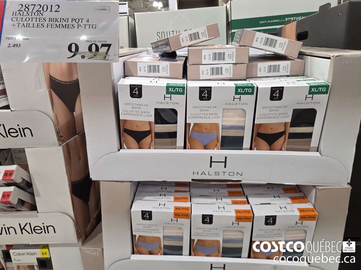 2872012 HALSTON CULOTTES BIKINI PQT 4 TAILLES FEMMES P-TTG $9.97