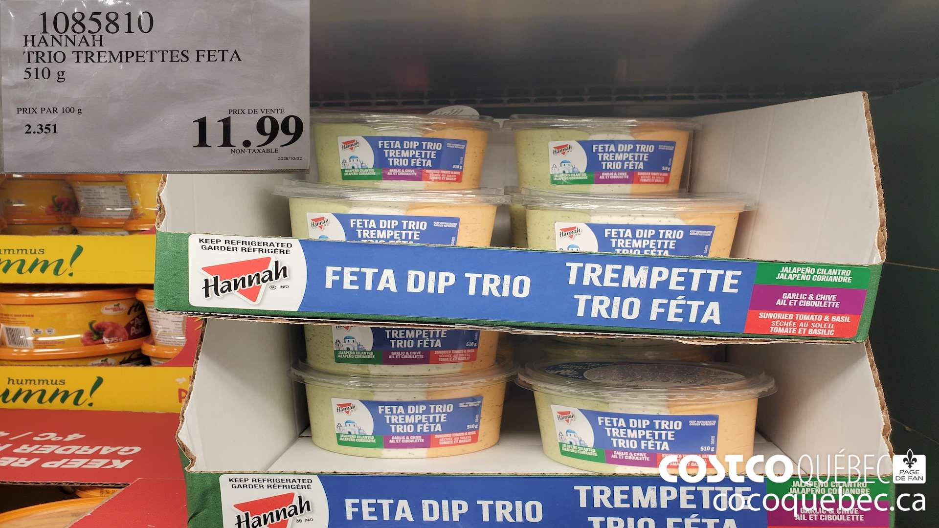 1085810 HANNAH TRIO TREMPETTES FETA 510 g $11.99