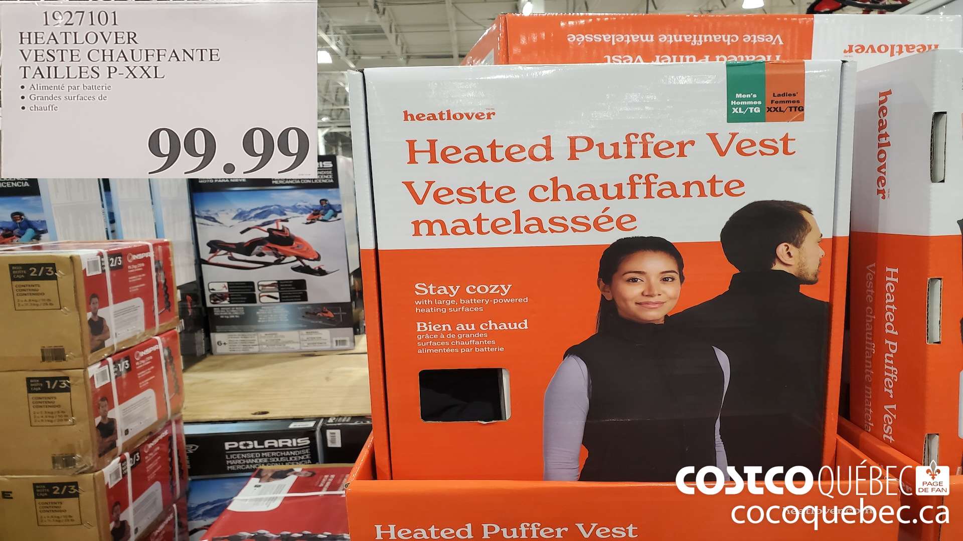 1927101 HEATLOVER VESTE CHAUFFANTE TAILLES P-XXL $99.99