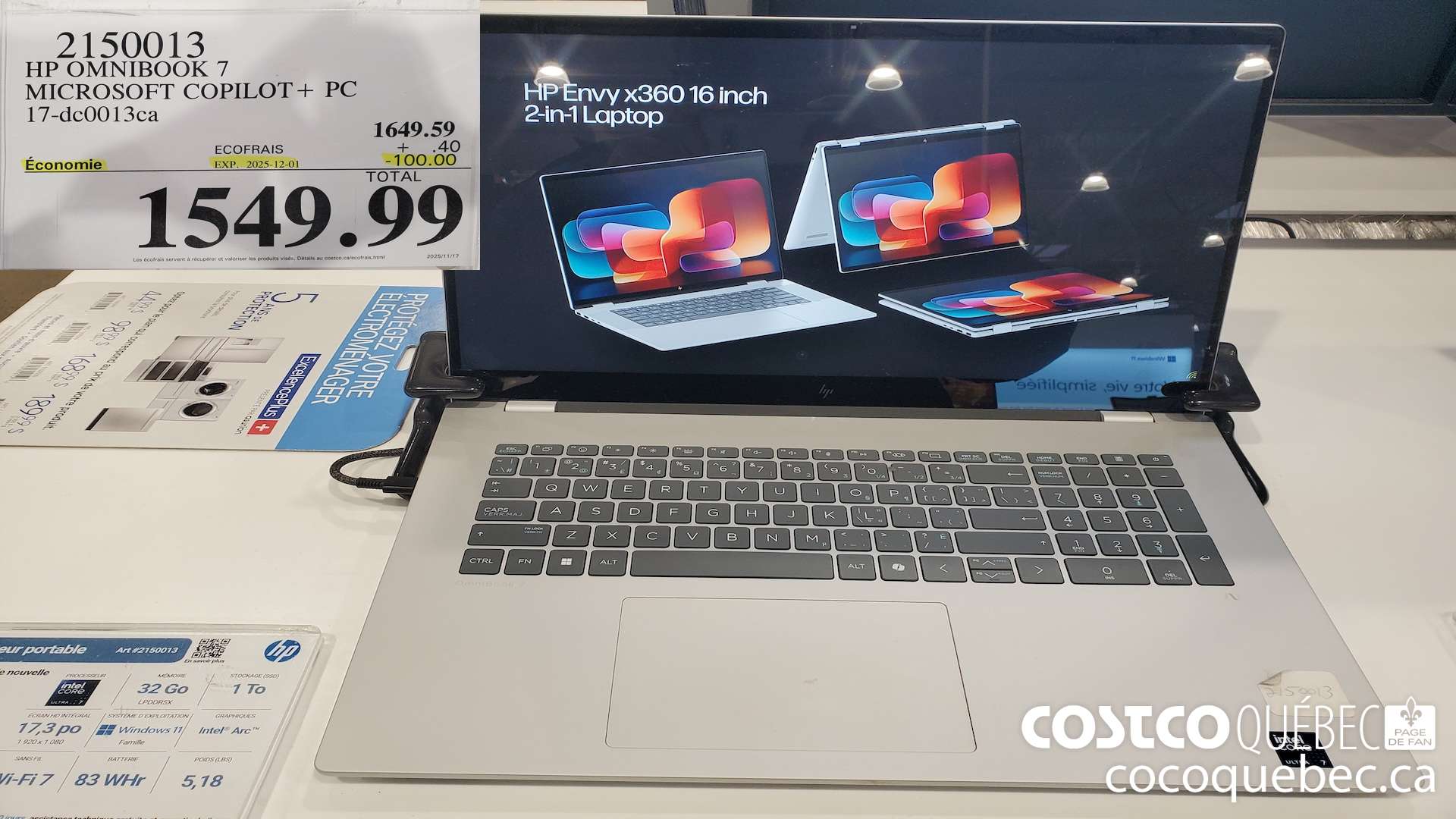 2150013 HP OMNIBOOK 7 MICROSOFT COPILOT+ PC 17-dcOO13ca ($100.00 INSTANT SAVINGS EXPIRES ON 2025-12-01) $1549.99