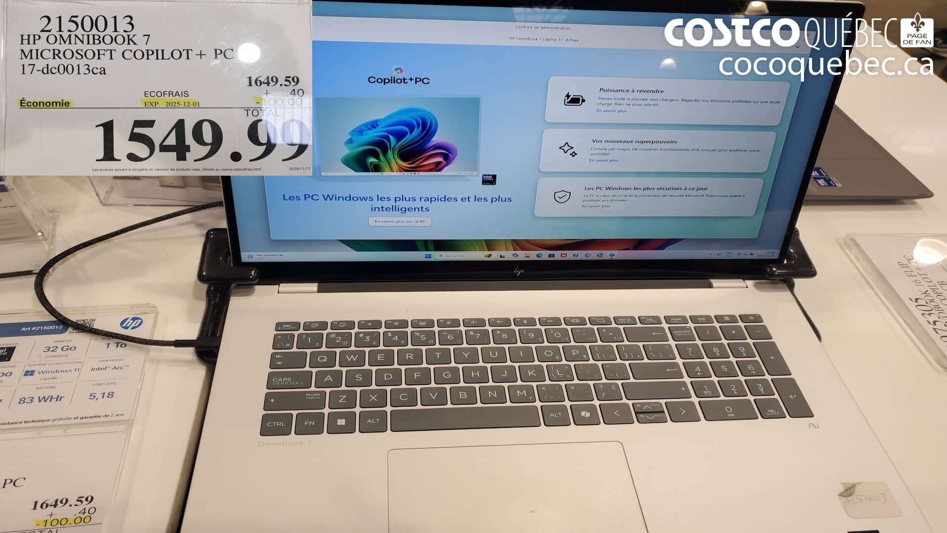 2150013 HP OMNIBOOK 7 MICROSOFT COPILOT+ PC 17-dcOO13ca ($100.00 INSTANT SAVINGS EXPIRES ON 2025-12-01) $1549.99