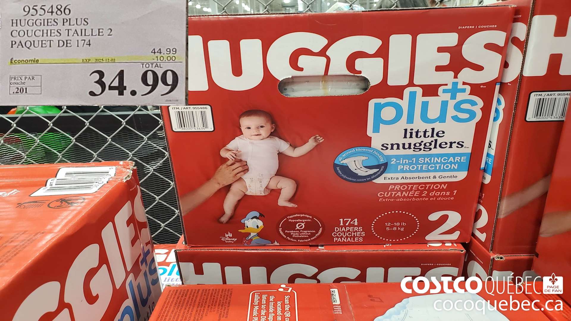 955486 HUGGIES LITTLE SNUGGLE SIZE 2 DIAPERS Pack of 174 ($10.00 INSTANT SAVINGS EXPIRES ON 2025-12-02) $34.99