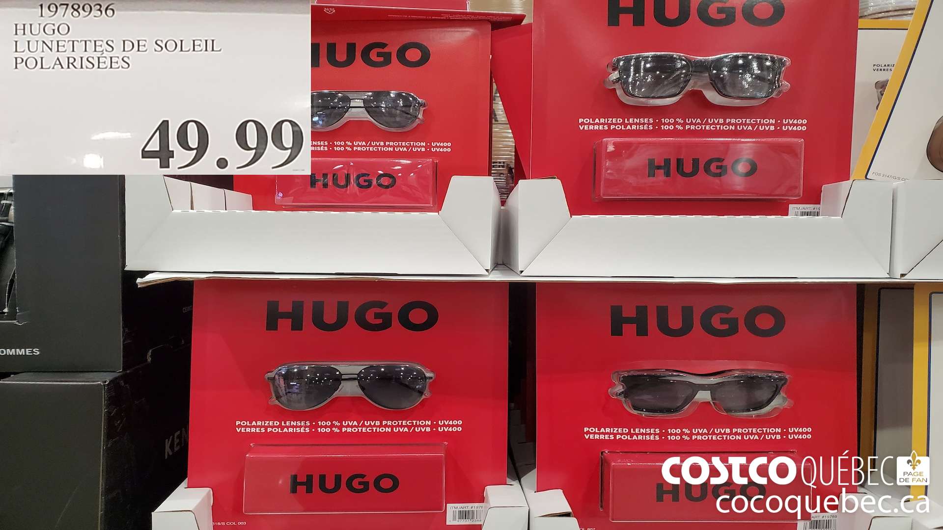 1978936 HUGO LUNETTES DE SOLEIL POLARISEES $49.99