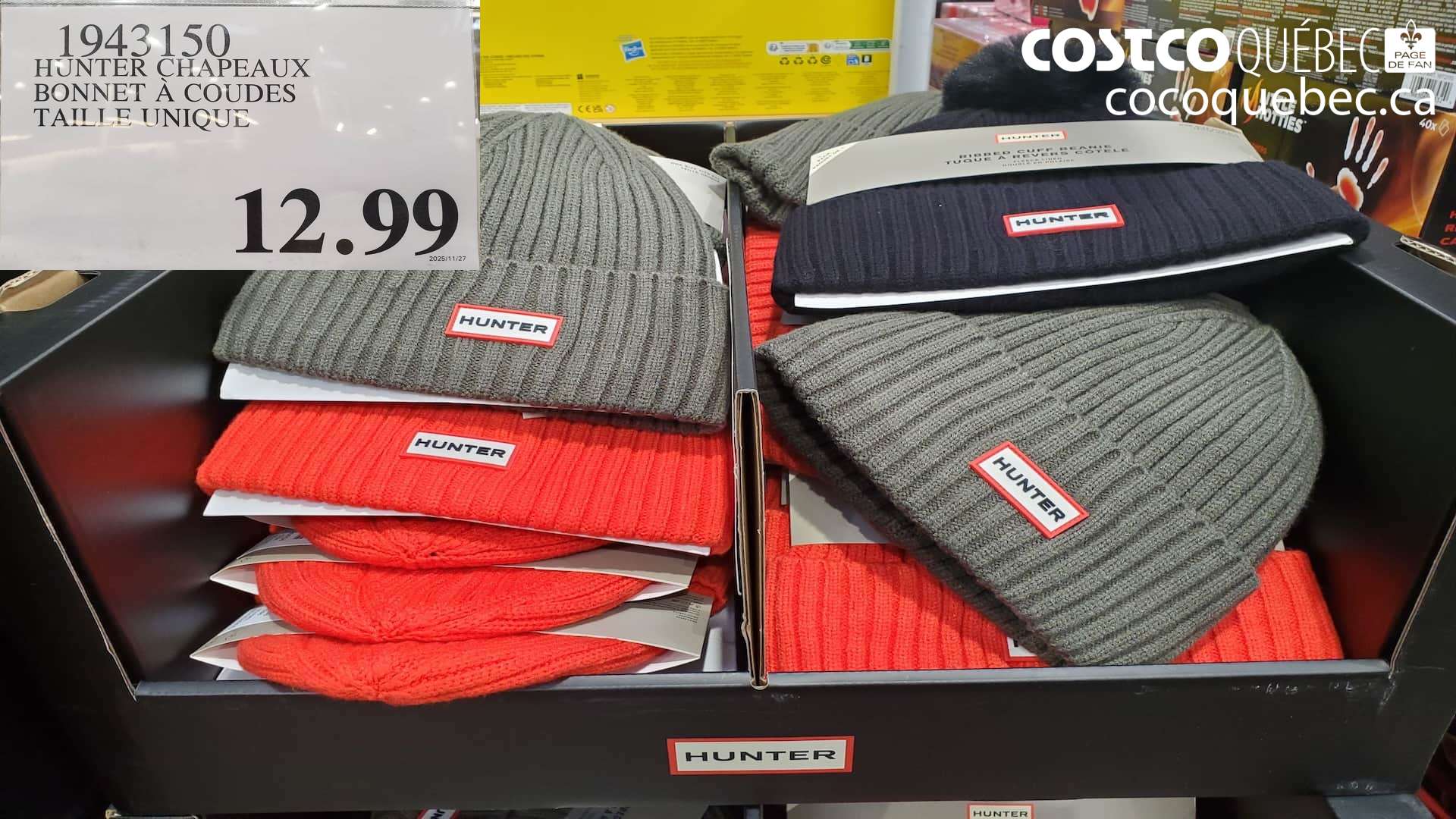 1943150 HUNTER CHAPEAUX BONNET A COUDES TAILLE UNIQUE $12.99