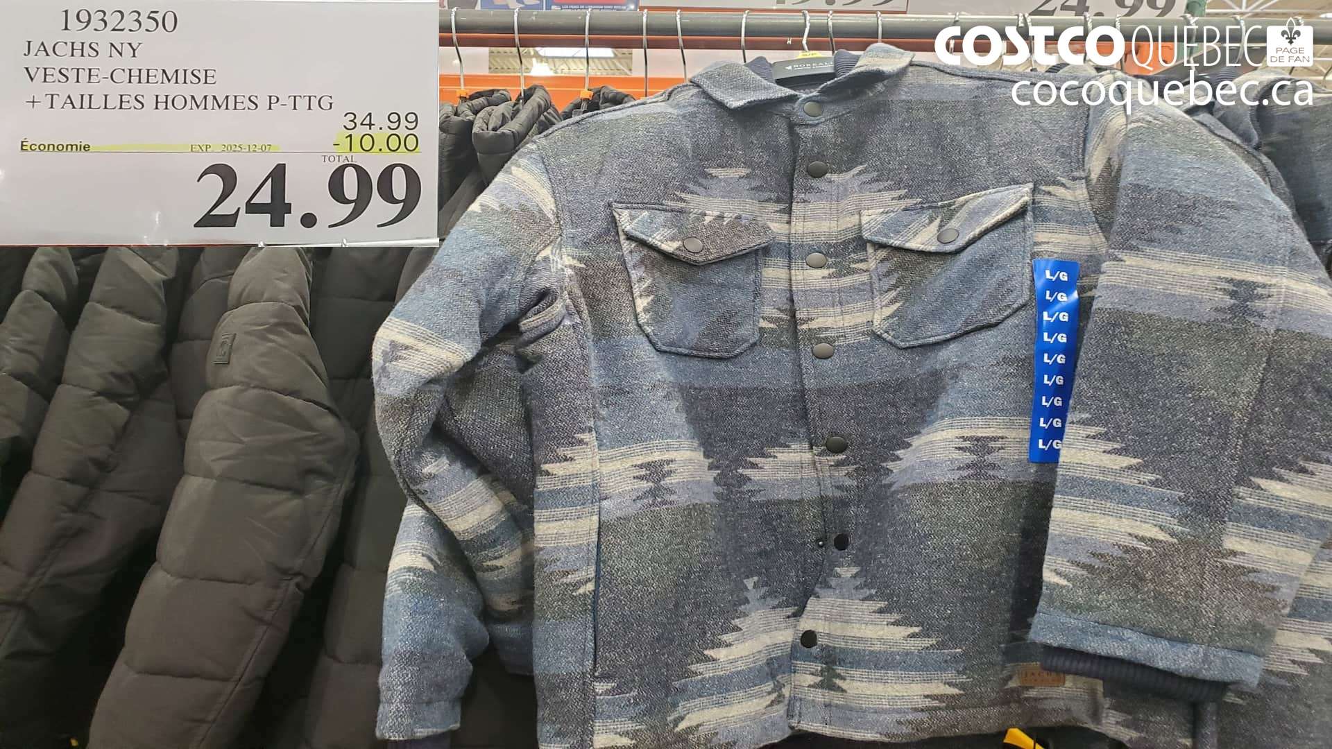 1932350 JACHS NY VESTE-CHEMISE +TAILLES HOMMES P-TTG ($10.00 INSTANT SAVINGS EXPIRES ON 2025-12-07) $24.99