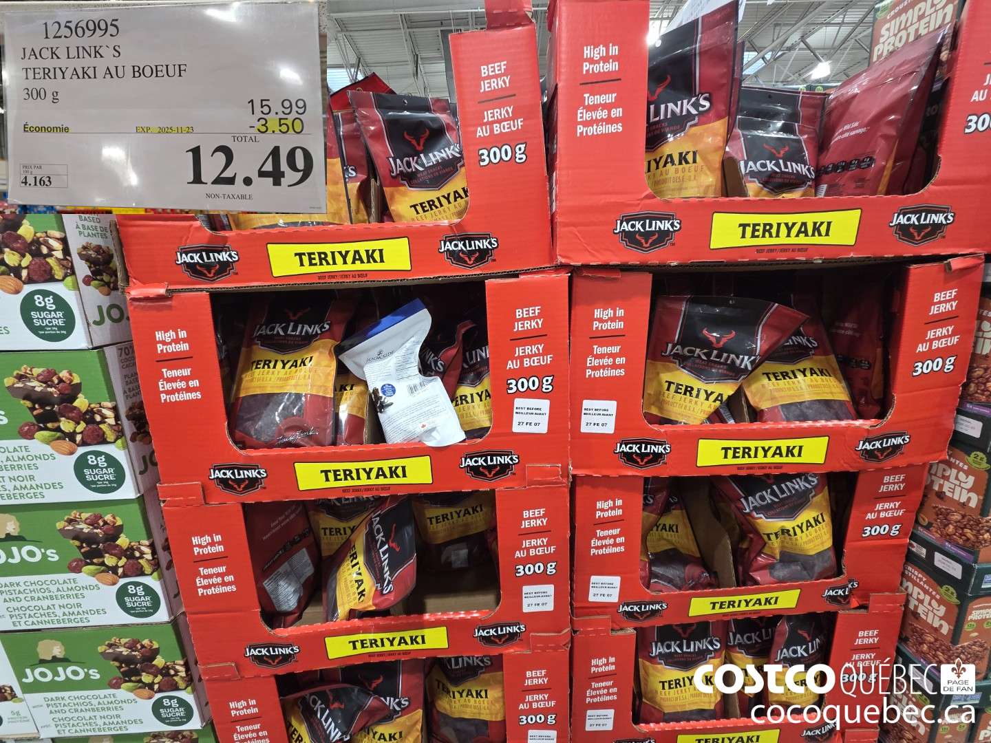 1256995 JACK LINKS TERIYAKI AU BOEUF 300 g  ($3.50 INSTANT SAVINGS EXPIRES ON 2025-11-23) $12.49