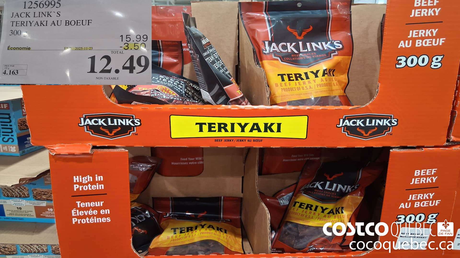 1256995 JACK LINKS TERIYAKI AU BOEUF 300 g  ($3.50 INSTANT SAVINGS EXPIRES ON 2025-11-23) $12.49