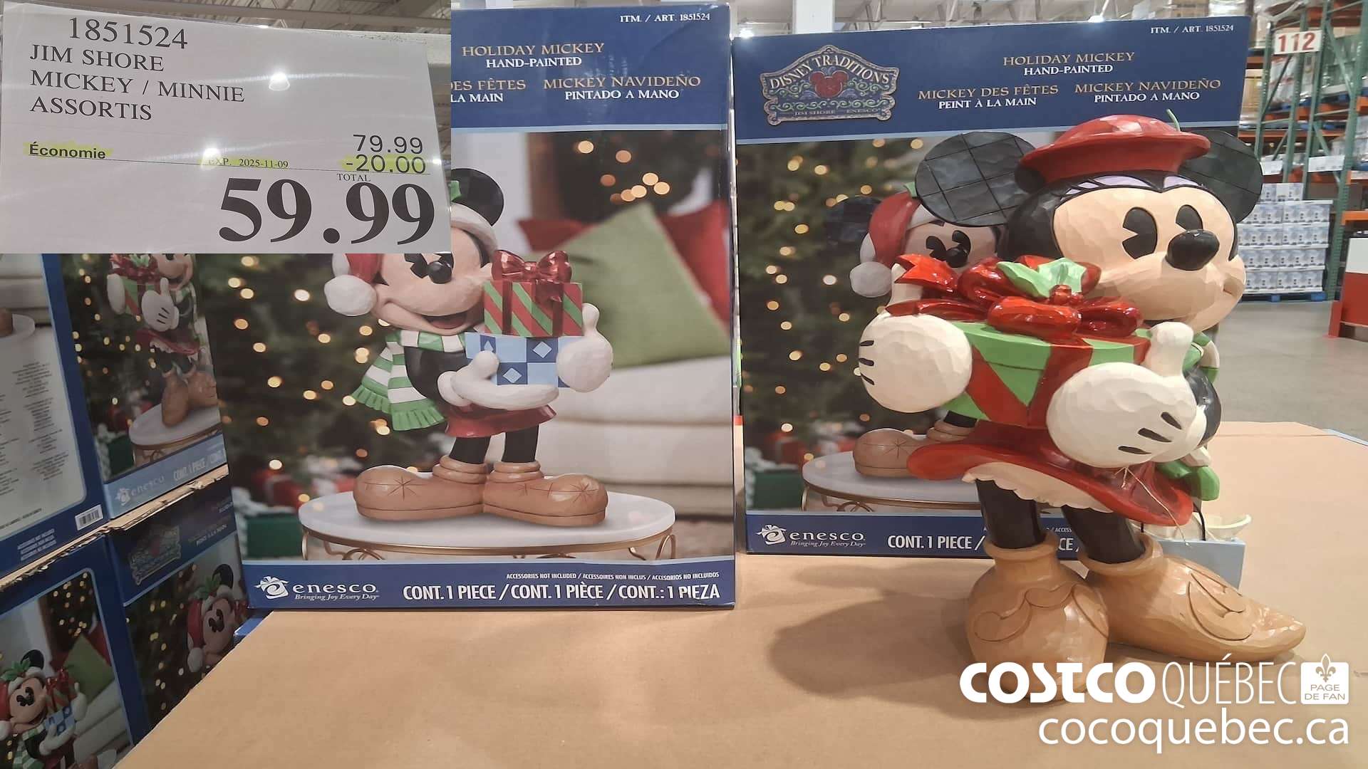 1851524 JIM SHORE MICKEY/MINNIE ASSORTIS ($20.00 INSTANT SAVINGS EXPIRES ON 2025-11-09) $59.99