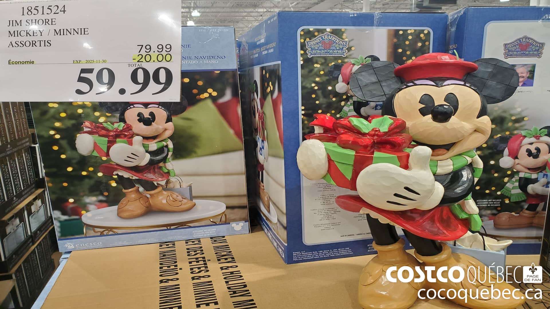 1851524 JIM SHORE MICKEY/MINNIE ASSORTIS ($20.00 INSTANT SAVINGS EXPIRES ON 2025-11-30) $59.99
