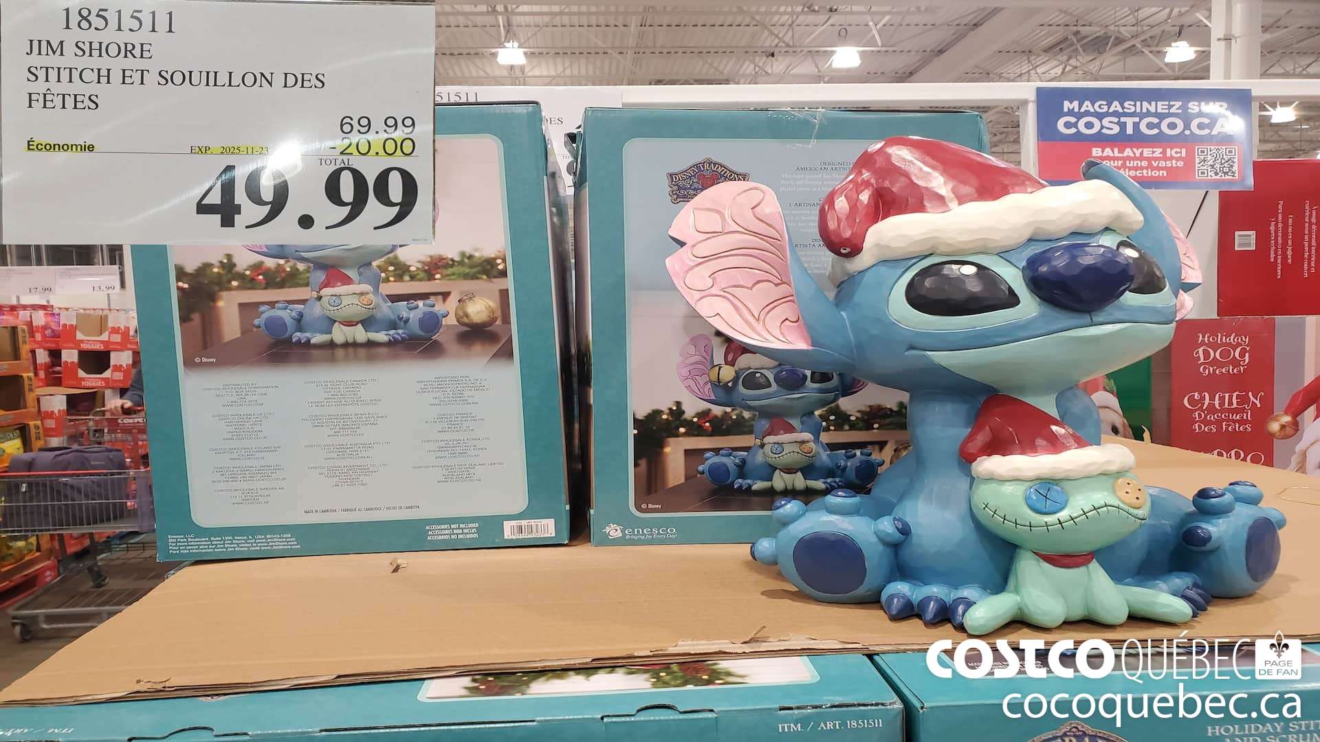 1851511 JIM SHORE STITCH ET SOUILLON DES FETES  ($20.00 INSTANT SAVINGS EXPIRES ON 2025-11-23) $49.99