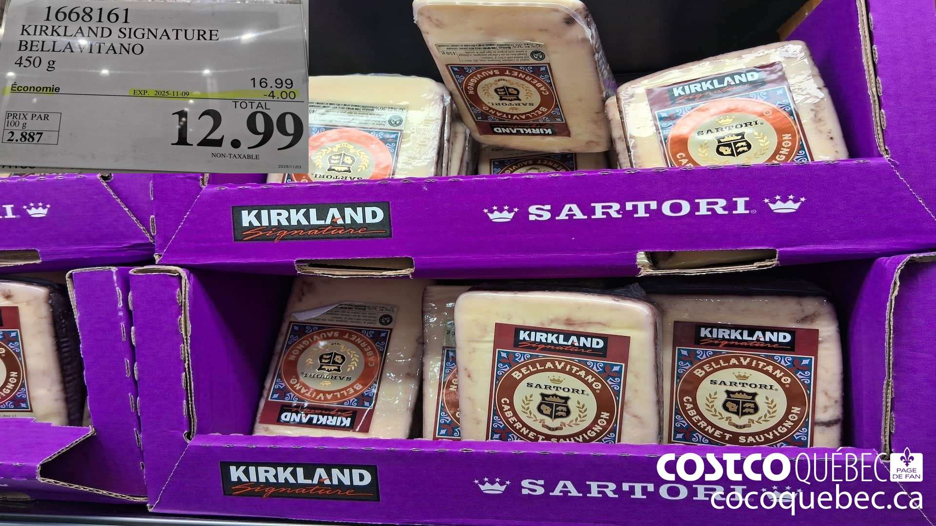 1668161 KIRKLAND SIGNATURE BELLAVITANO 450 g  ($4.00 INSTANT SAVINGS EXPIRES ON 2025-11-09) $12.99