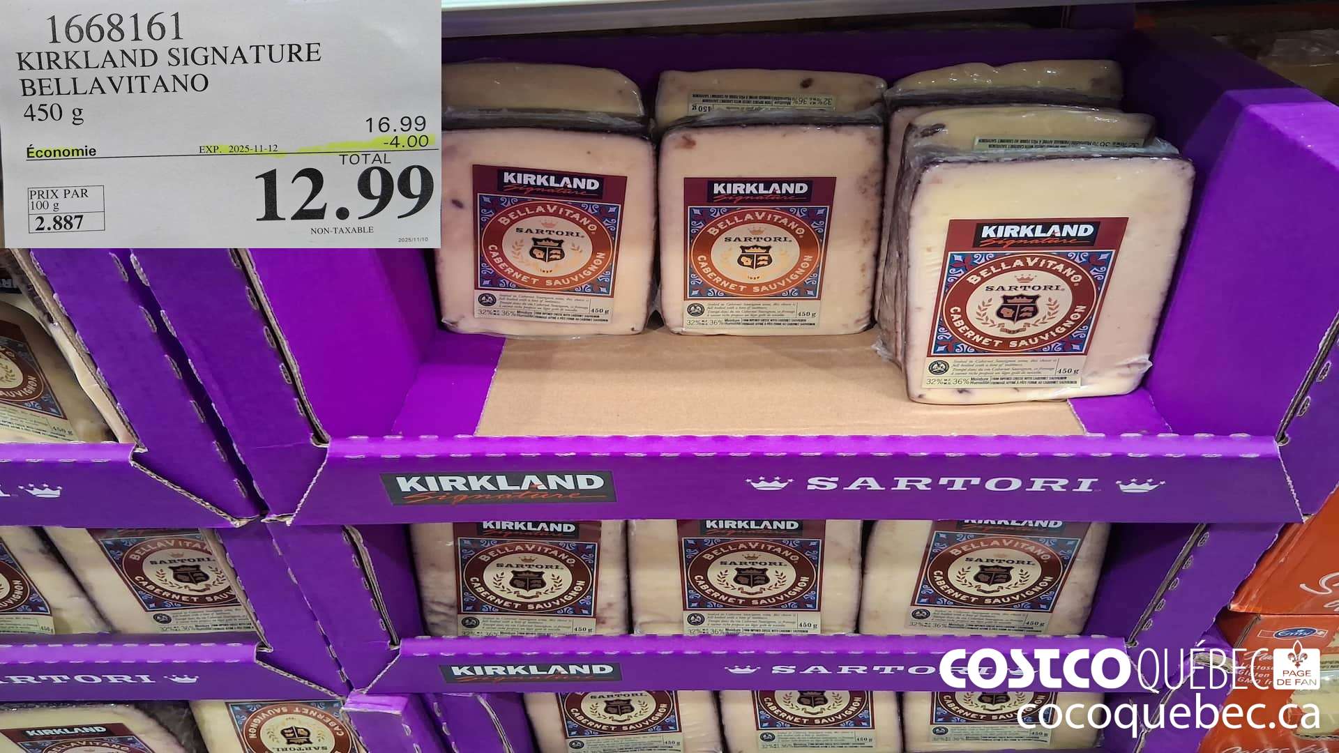 1668161 KIRKLAND SIGNATURE BELLAVITANO 450 g  ($4.00 INSTANT SAVINGS EXPIRES ON 2025-11-12) $12.99