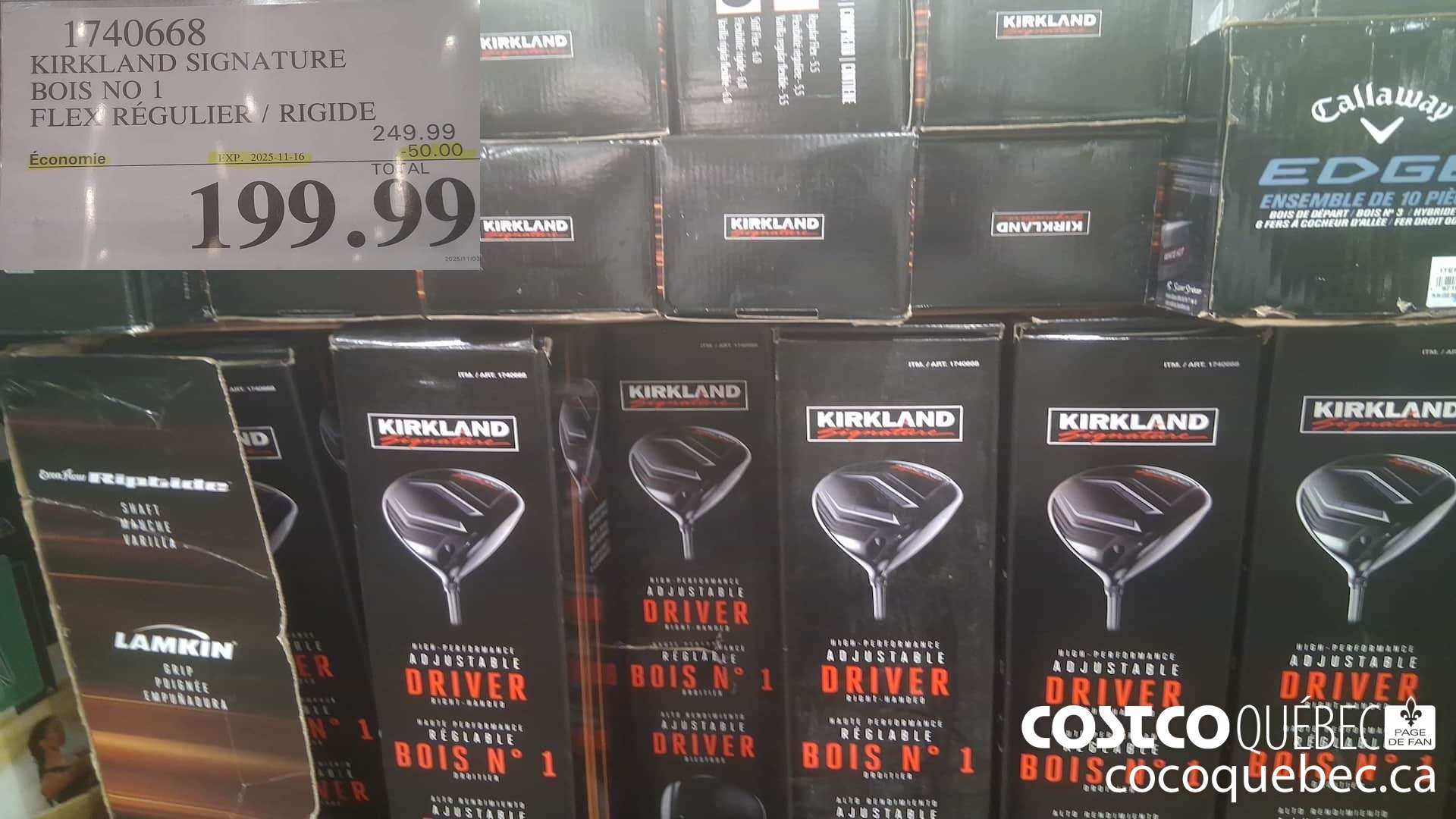 1740668 KIRKLAND SIGNATURE BOIS NO 1 FLEX REGULIER / RIGIDE ($50.00 INSTANT SAVINGS EXPIRES ON 2025-11-16) $199.99