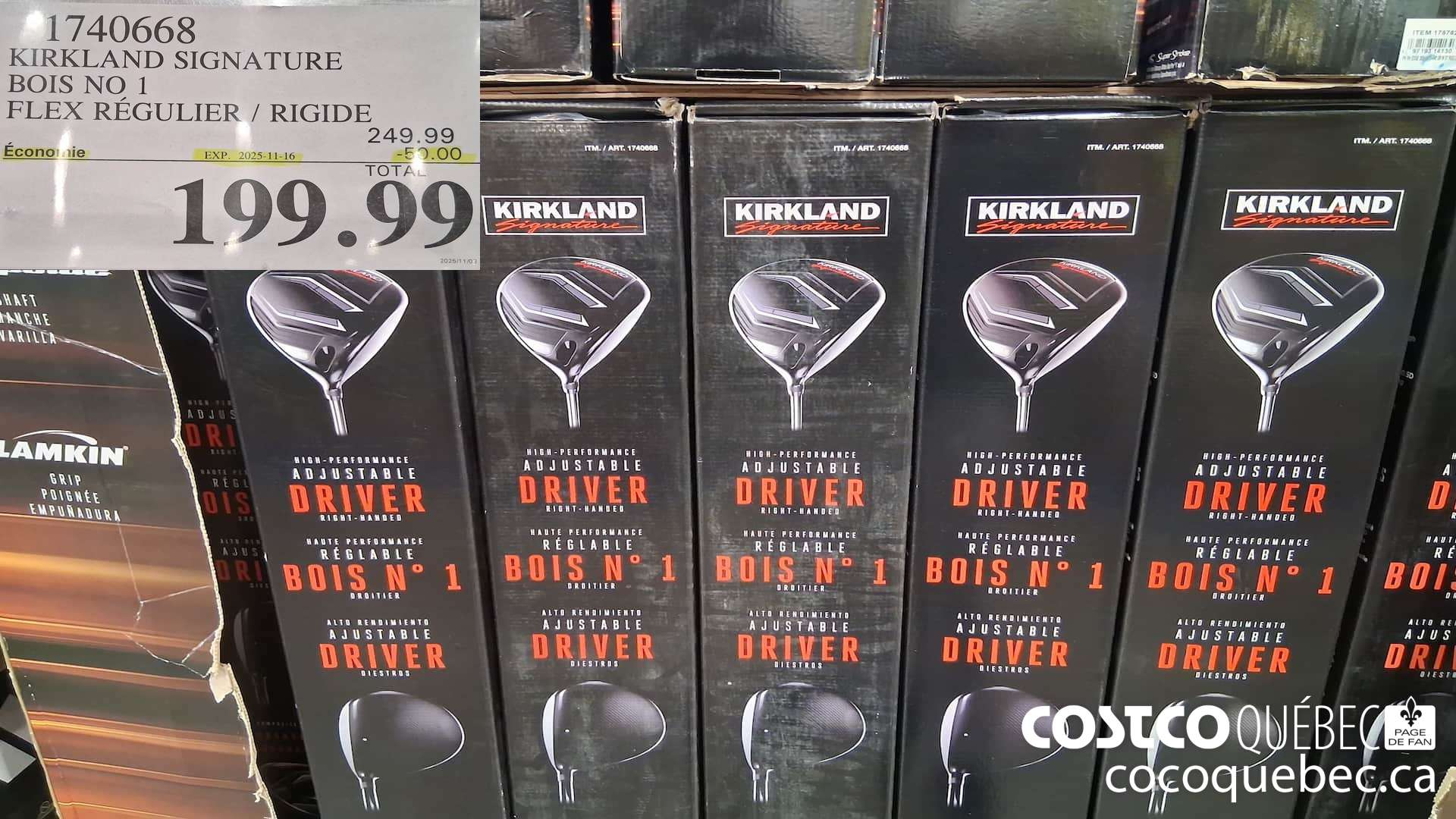 1740668 KIRKLAND SIGNATURE BOIS NO 1 FLEX REGULIER / RIGIDE ($50.00 INSTANT SAVINGS EXPIRES ON 2025-11-16) $199.99